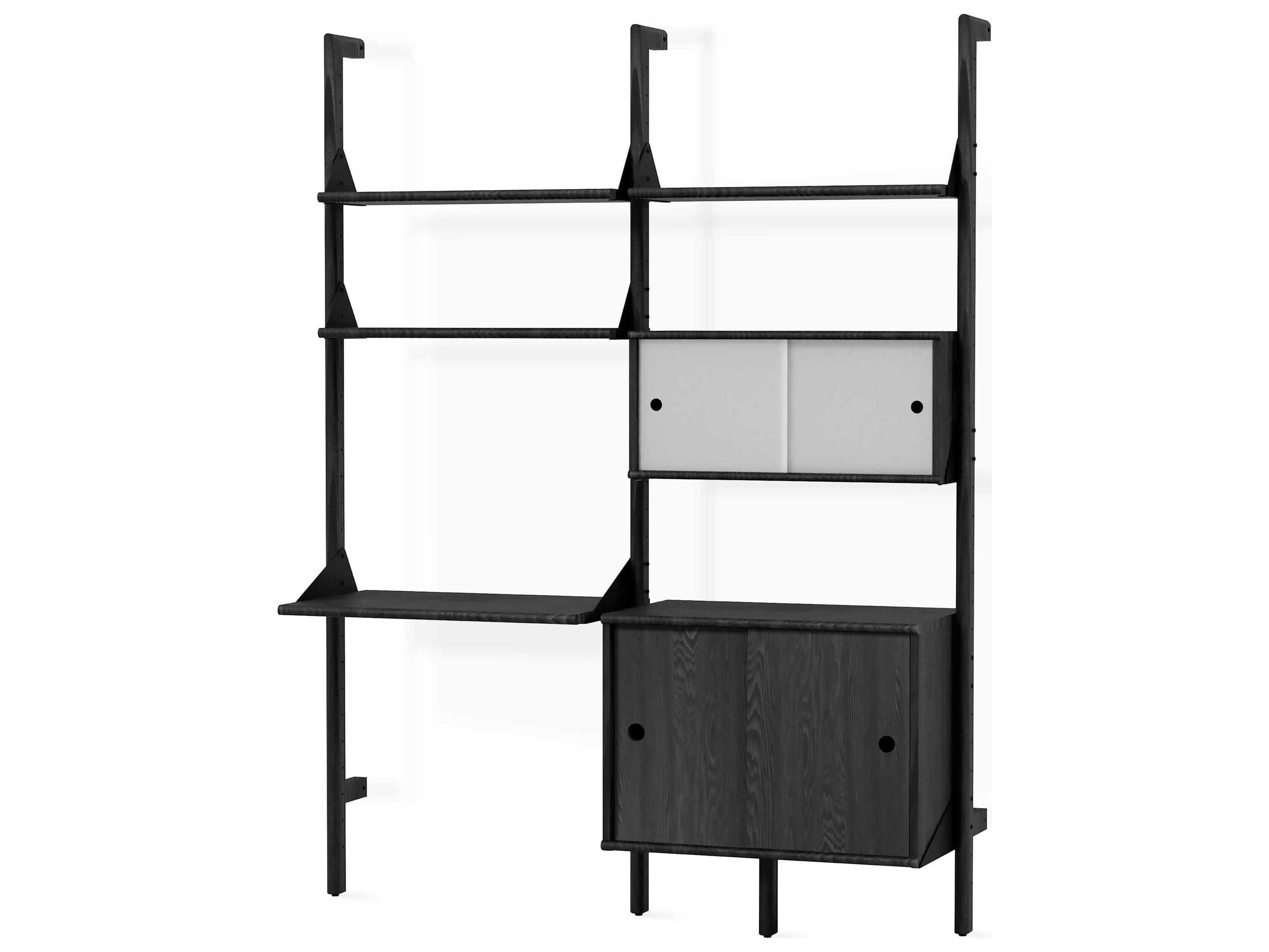 Branch Black Ash Wood Leaning Ladder Desk