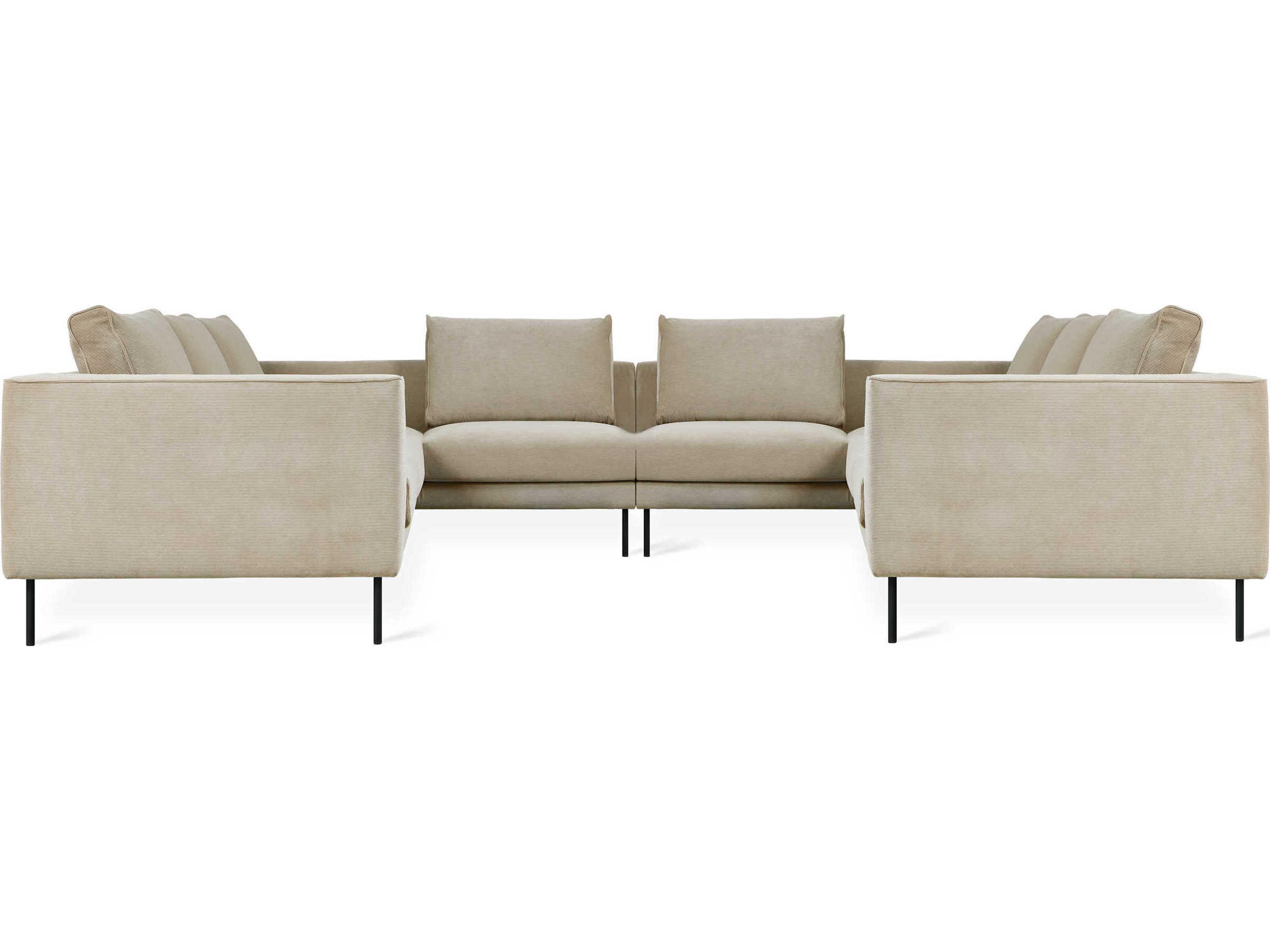 Renfrew Beige Upholstered Sectional Sofa