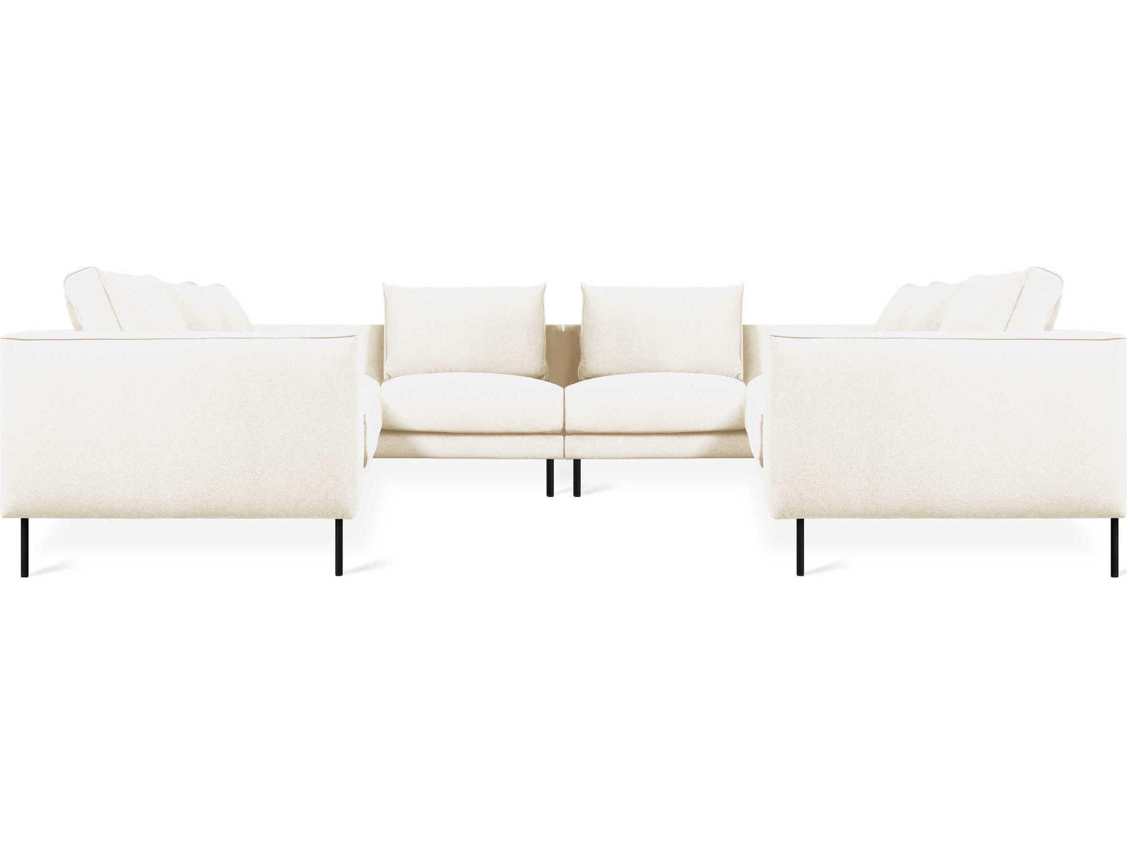 Renfrew Black Upholstered Sectional Sofa