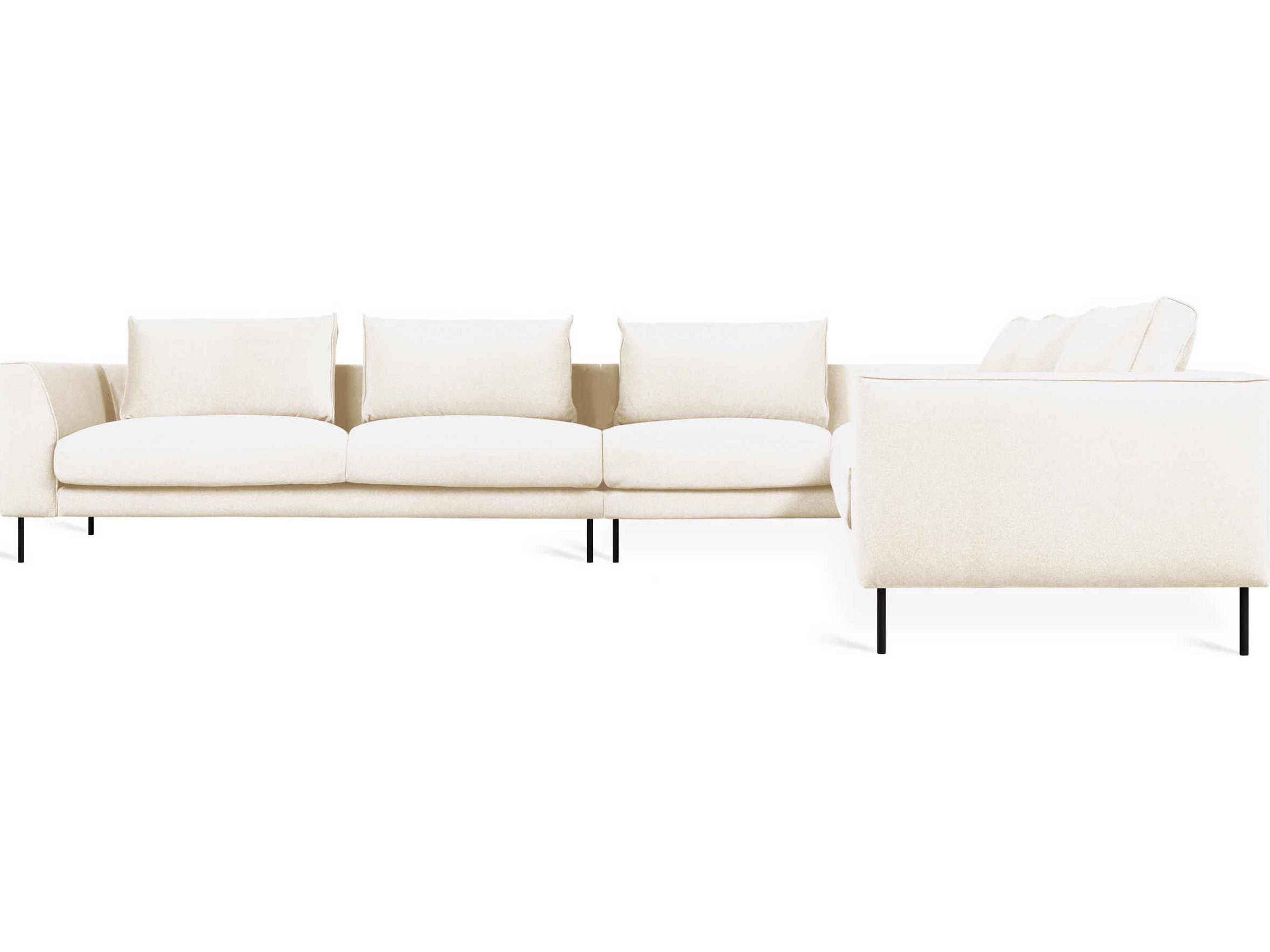 Renfrew Black Upholstered Sectional Sofa