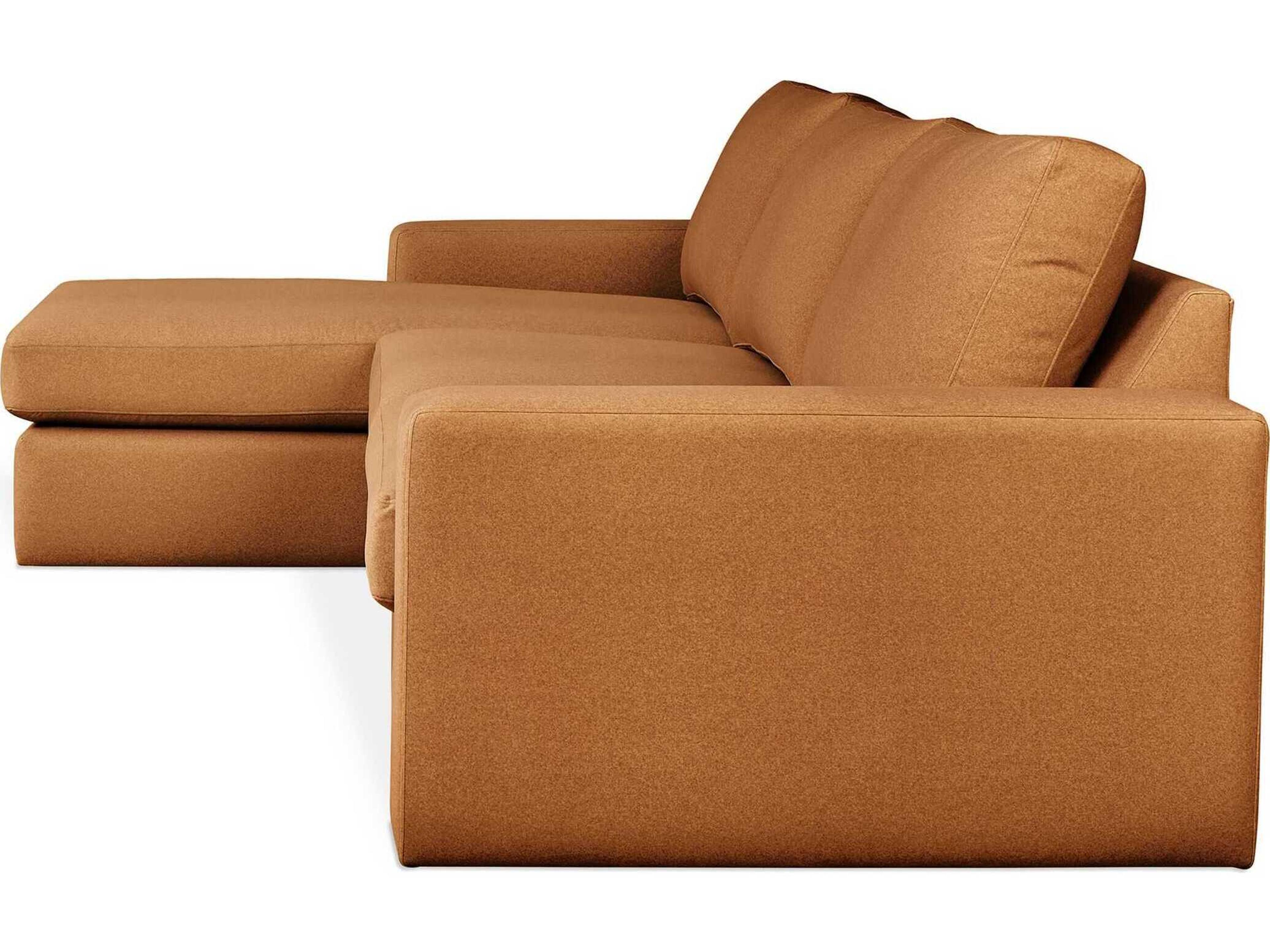 Gus* Modern Ashdale Tan Upholstered Sectional Sofa