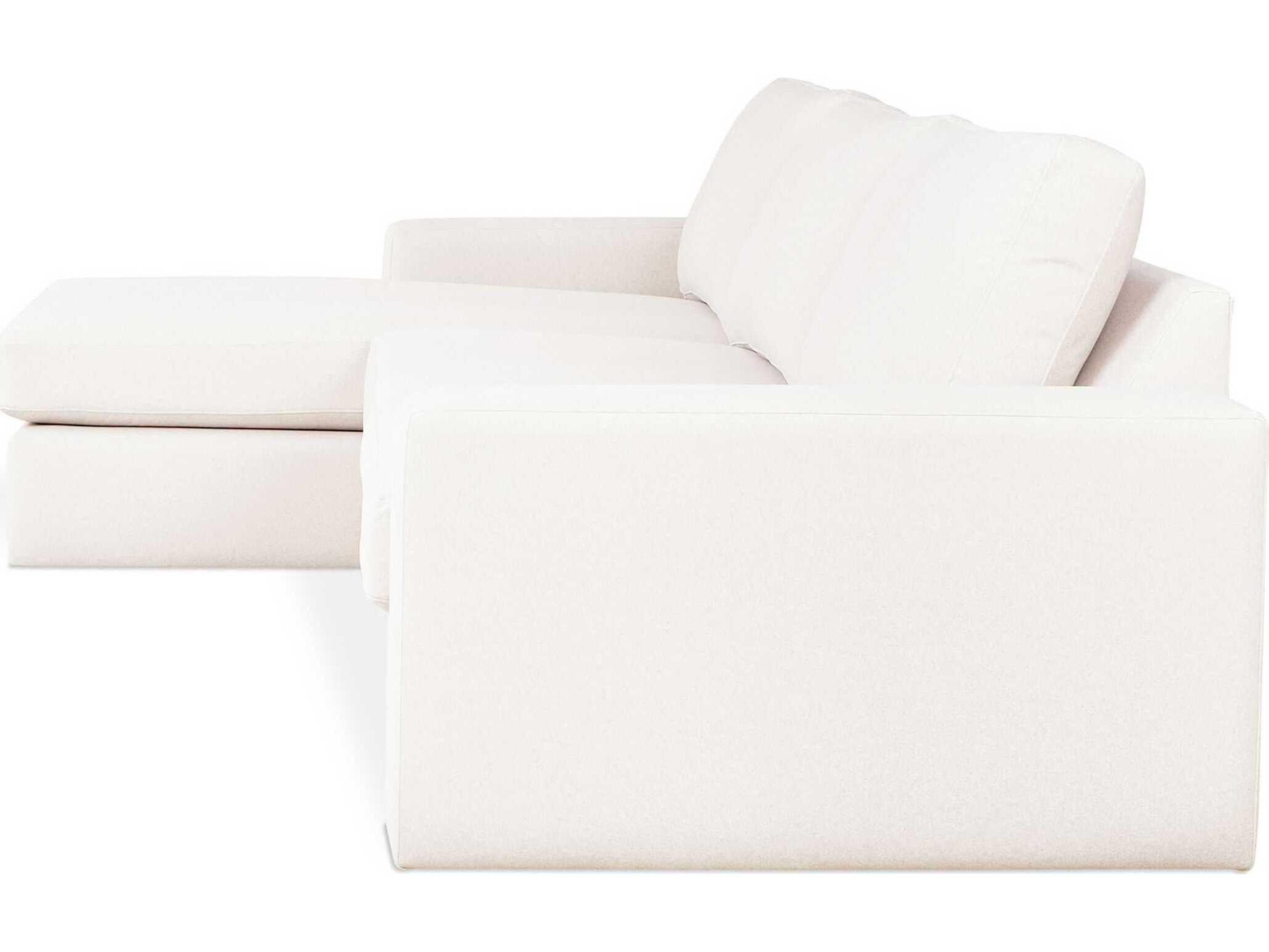 Gus* Modern Ashdale White Upholstered Sectional Sofa