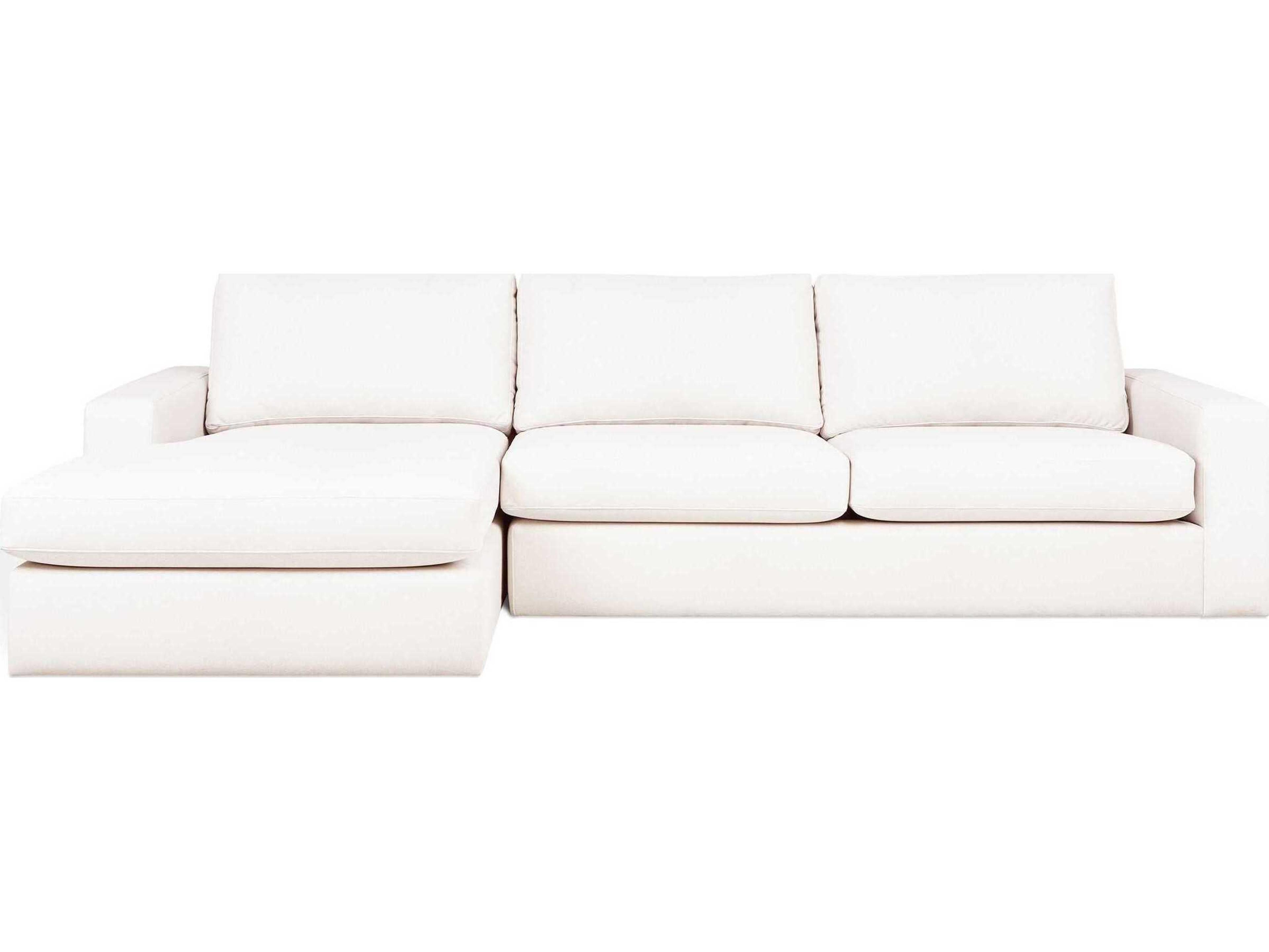 Gus* Modern Ashdale White Upholstered Sectional Sofa