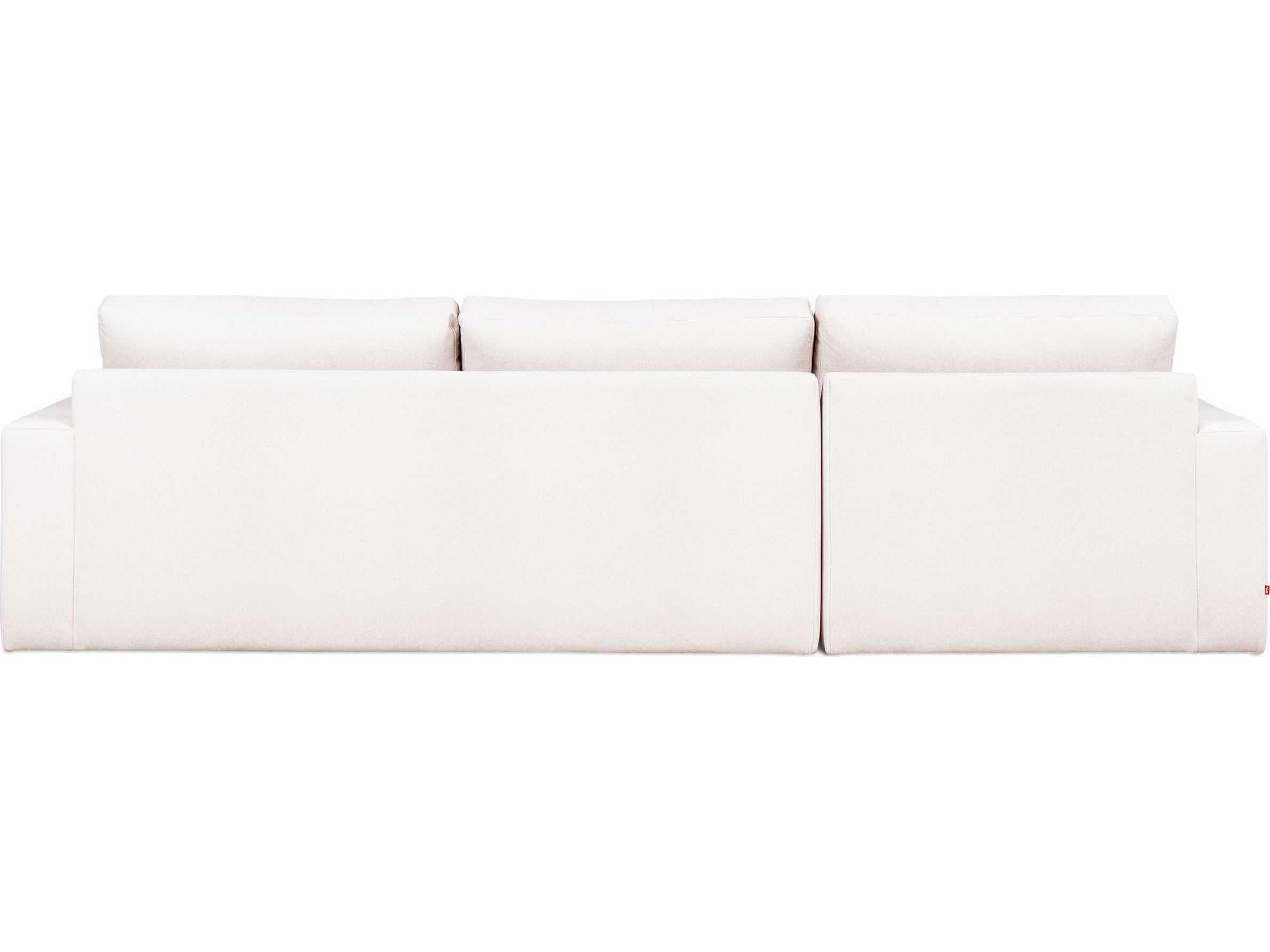 Gus* Modern Ashdale White Upholstered Sectional Sofa