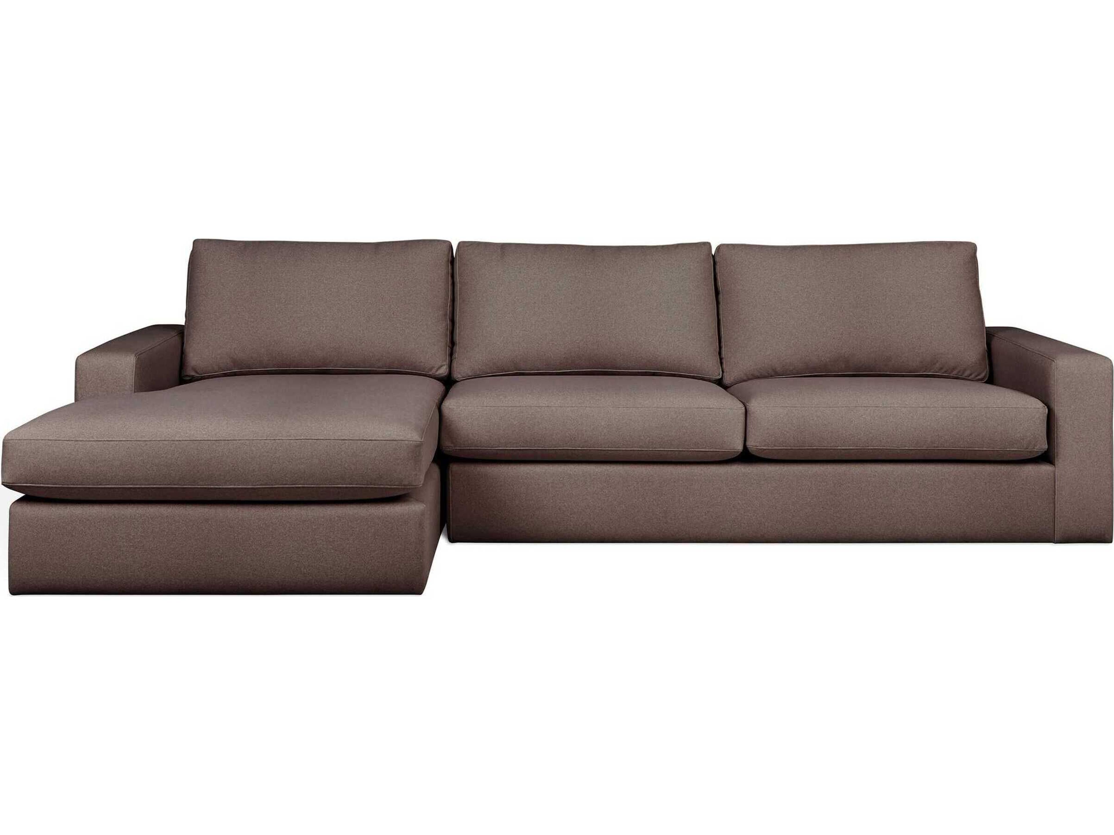 Gus* Modern Ashdale Brown Upholstered Sectional Sofa