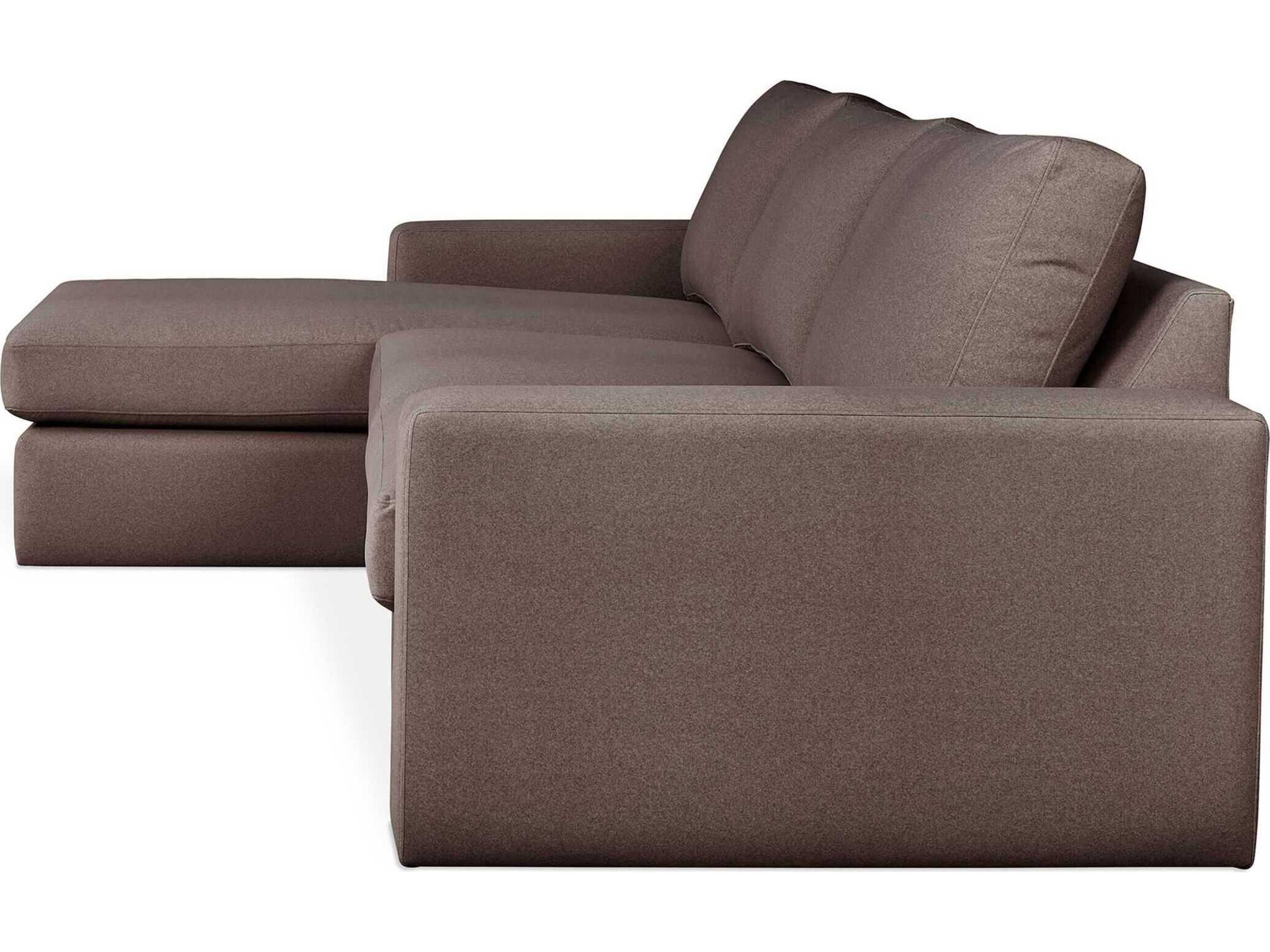 Gus* Modern Ashdale Brown Upholstered Sectional Sofa