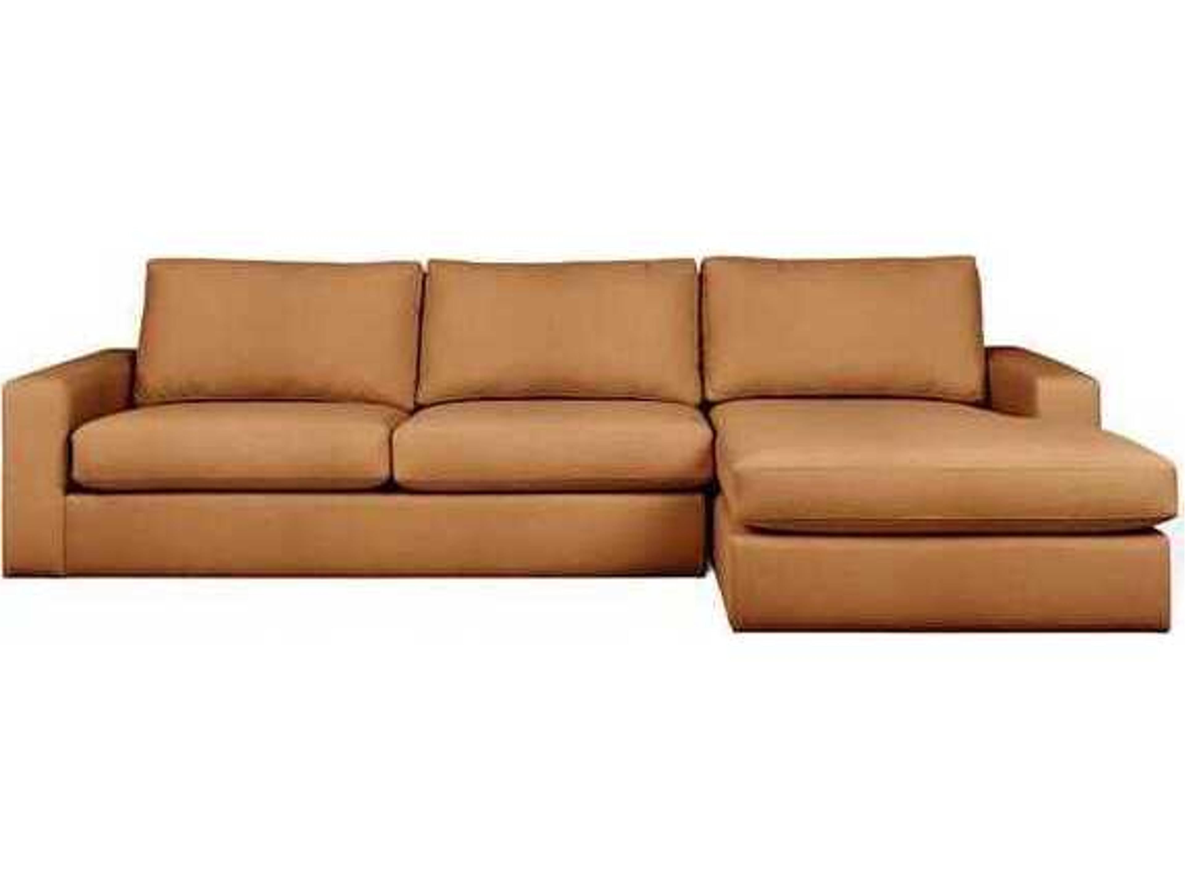 Gus* Modern Ashdale Brown Upholstered Sectional Sofa