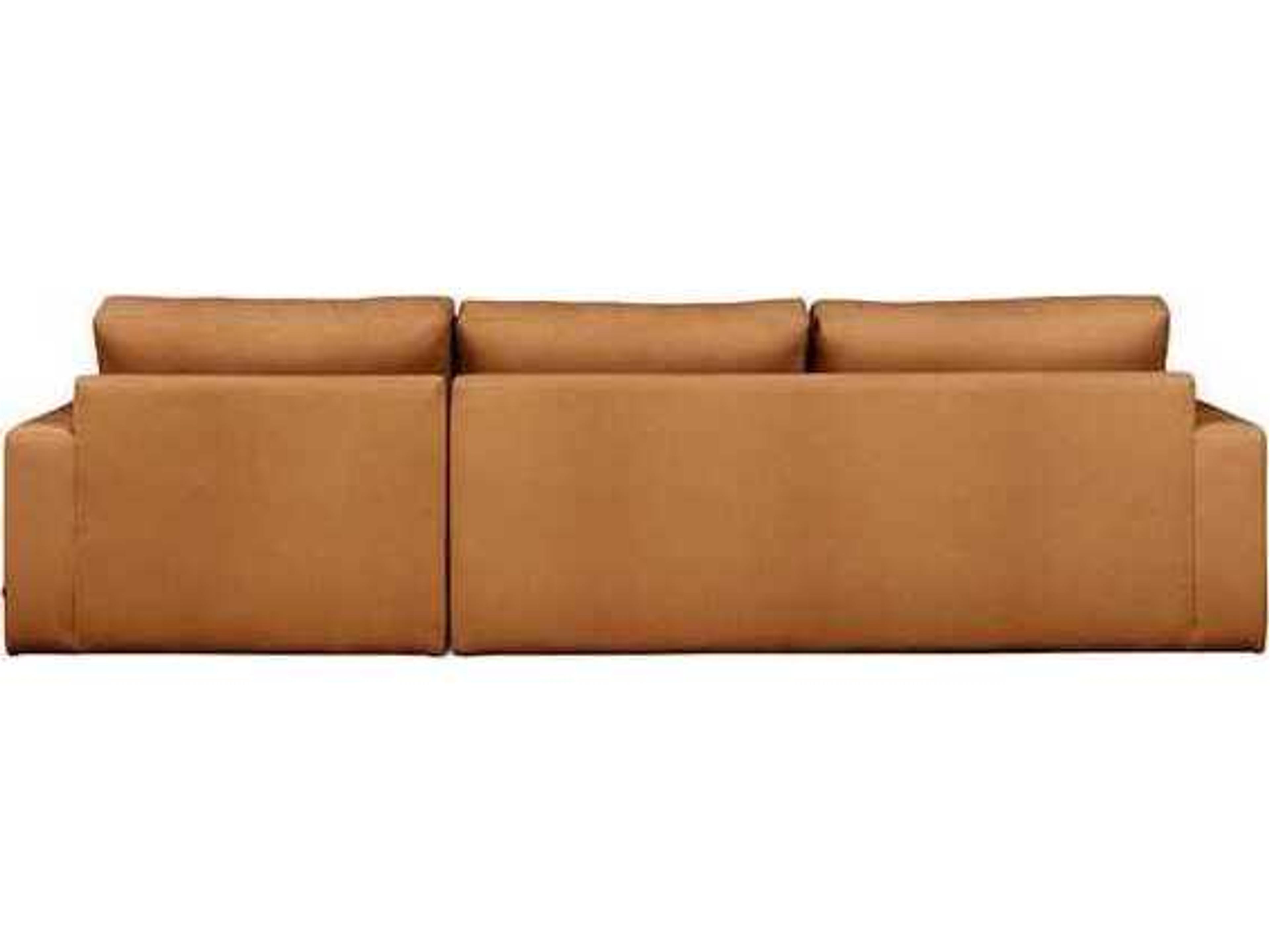 Gus* Modern Ashdale Brown Upholstered Sectional Sofa