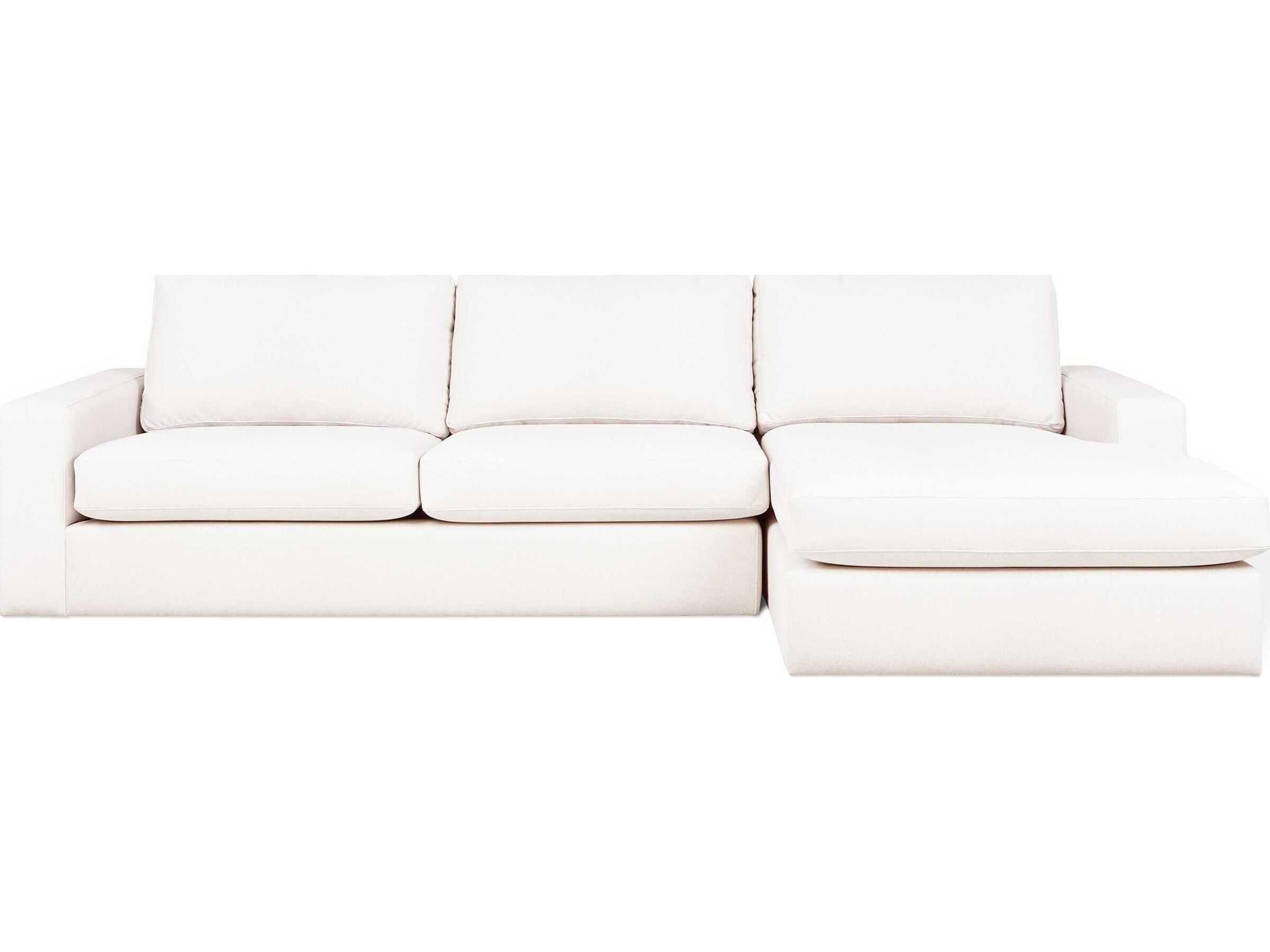 Gus* Modern Ashdale White Upholstered Sectional Sofa
