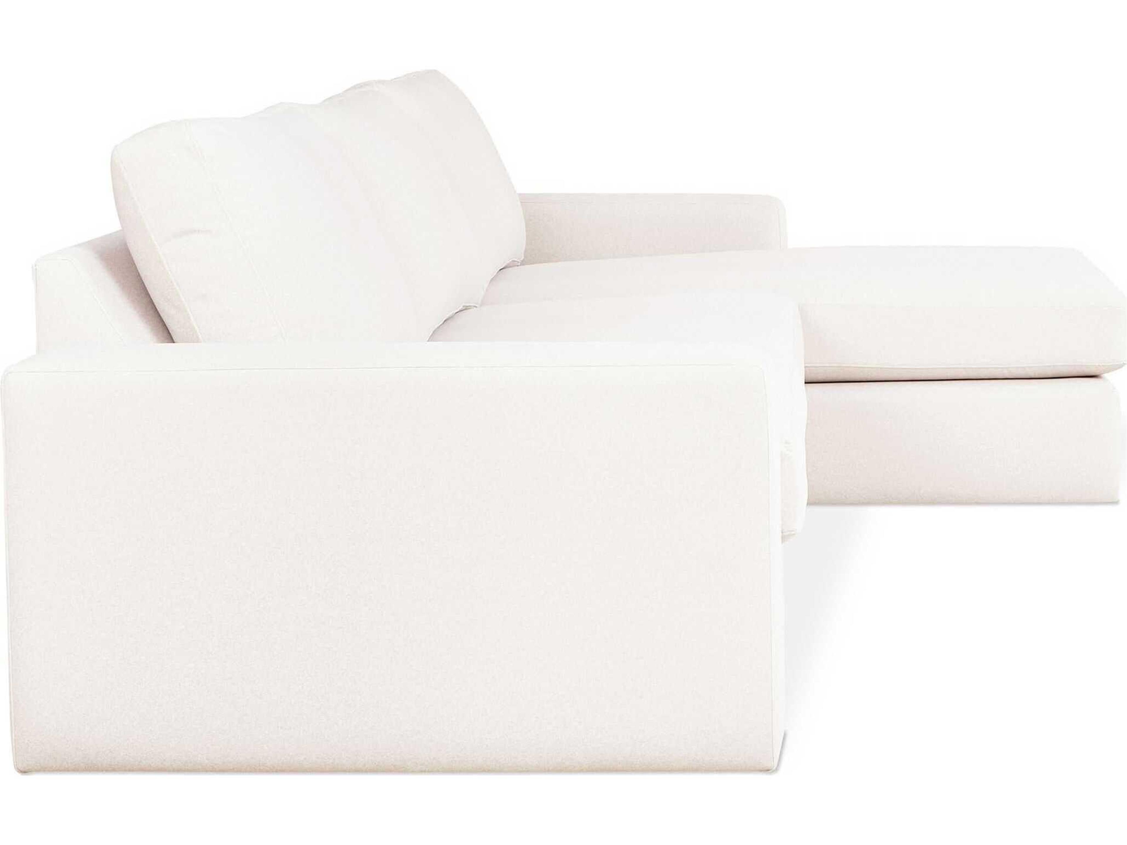 Gus* Modern Ashdale White Upholstered Sectional Sofa