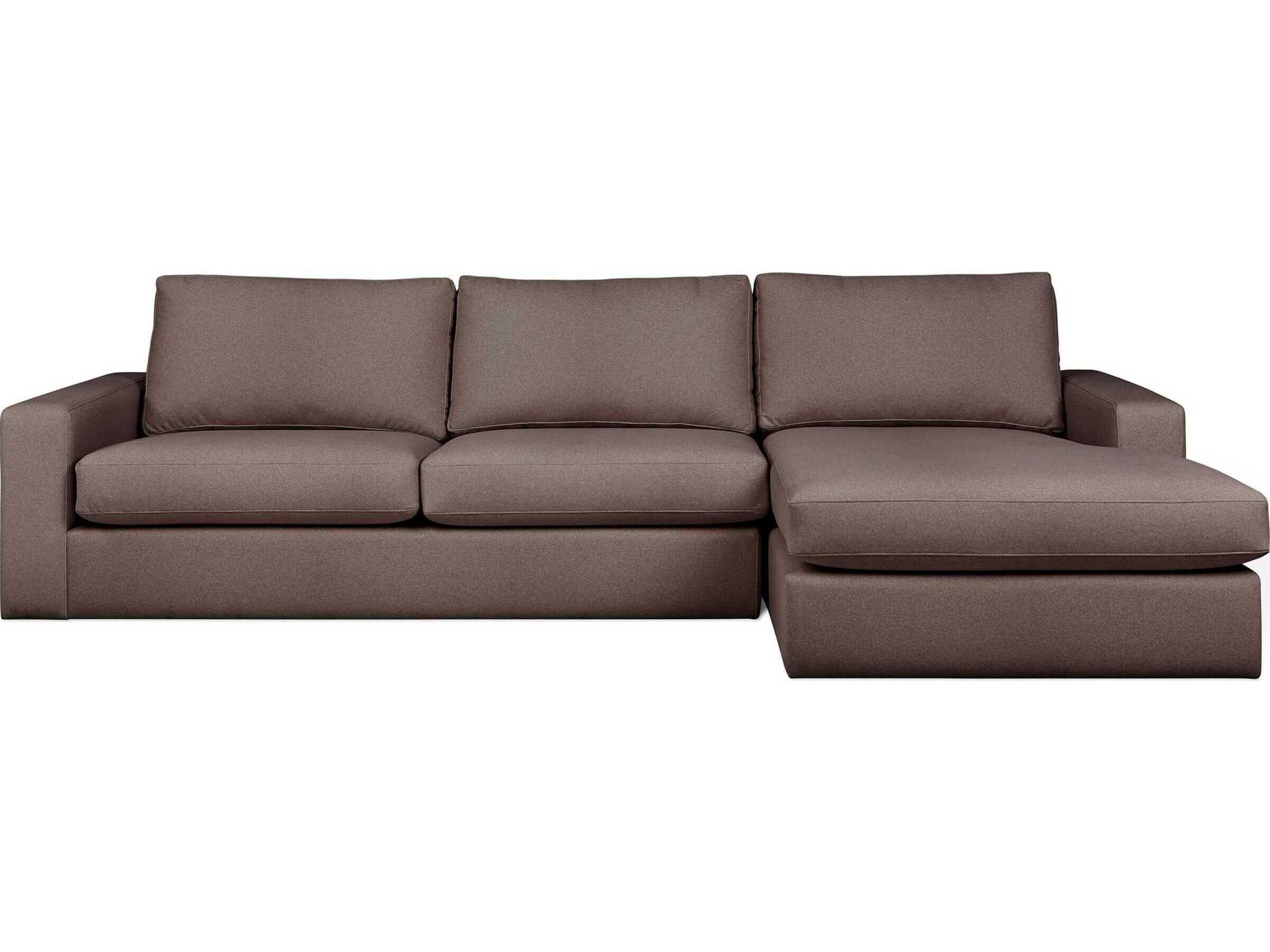 Gus* Modern Ashdale Brown Upholstered Sectional Sofa