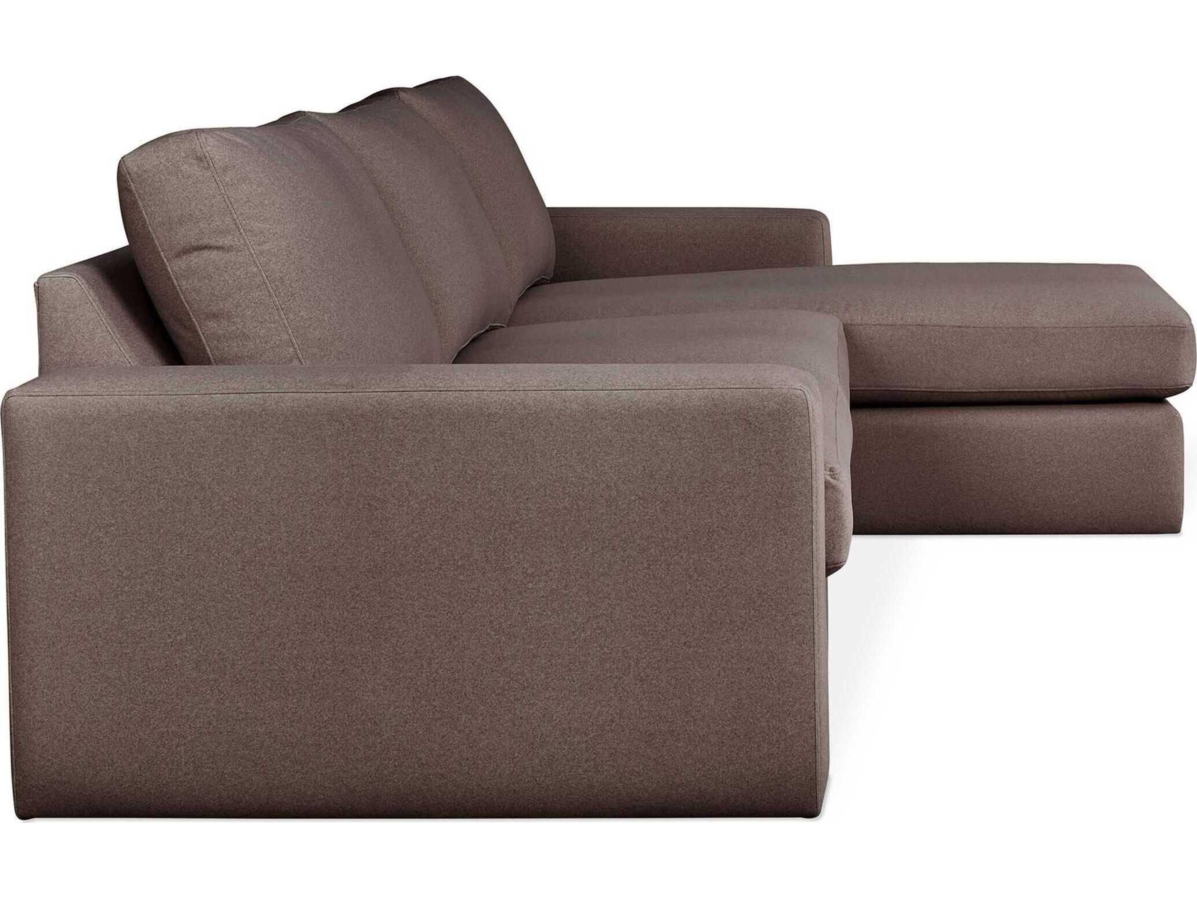 Gus* Modern Ashdale Brown Upholstered Sectional Sofa
