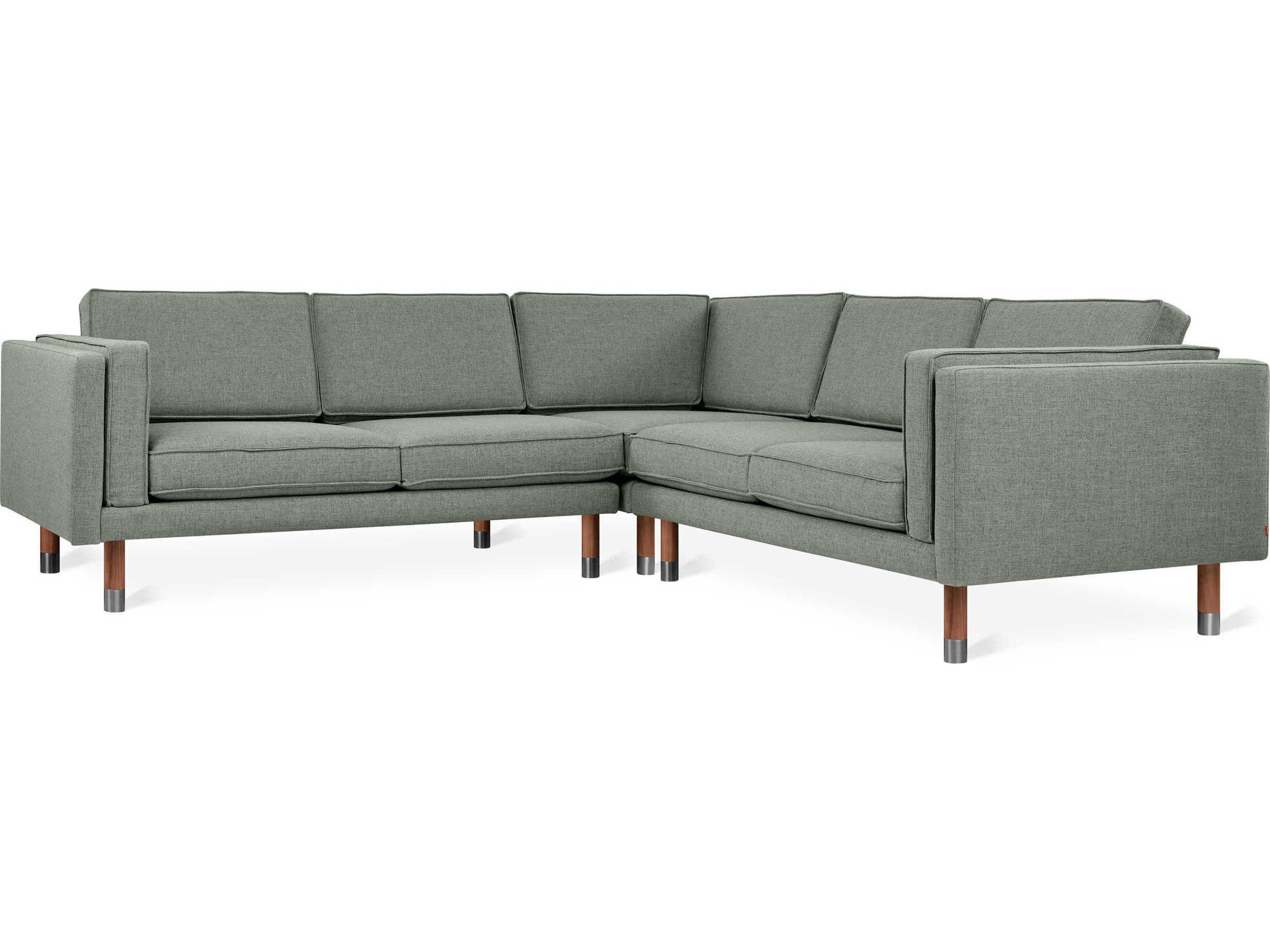 Augusta Gray Upholstered Sectional Sofa