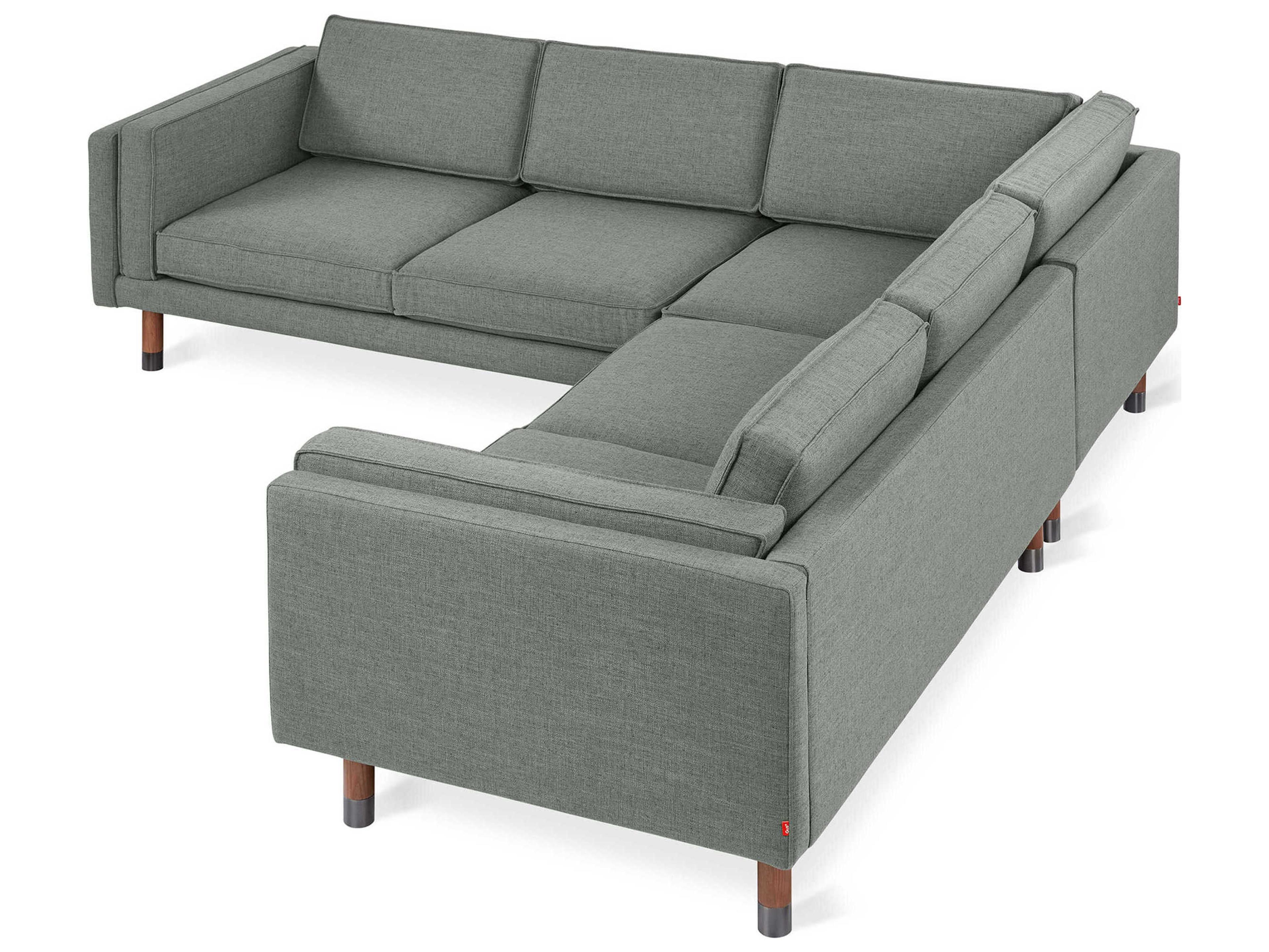 Gus* Modern Augusta Gray Upholstered Sectional Sofa