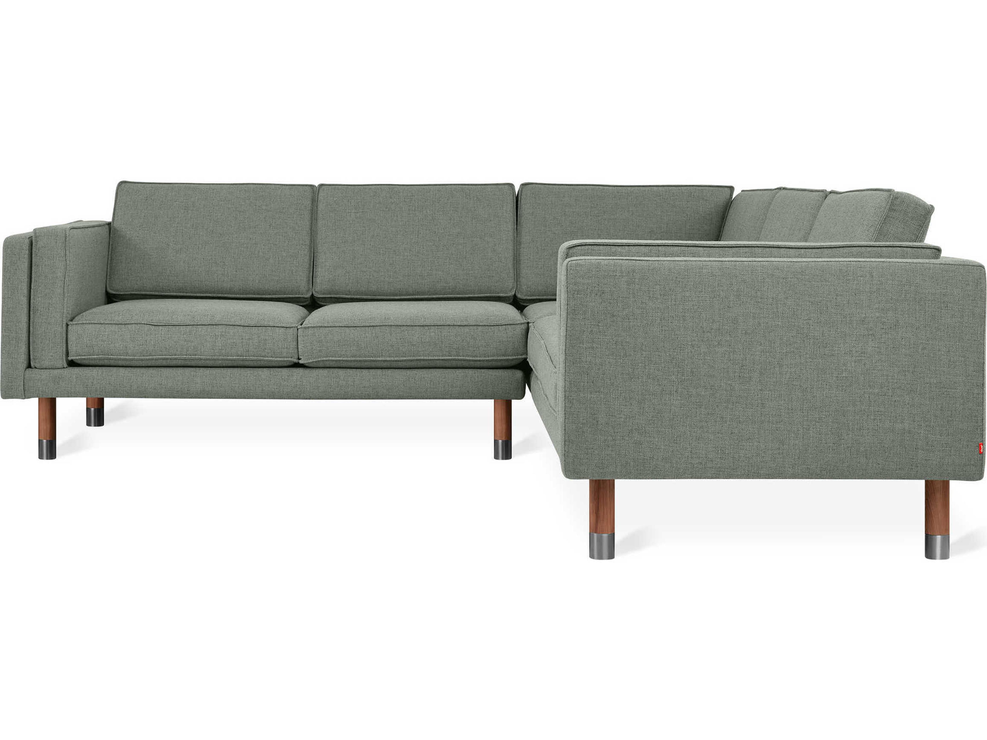 Gus* Modern Augusta Gray Upholstered Sectional Sofa