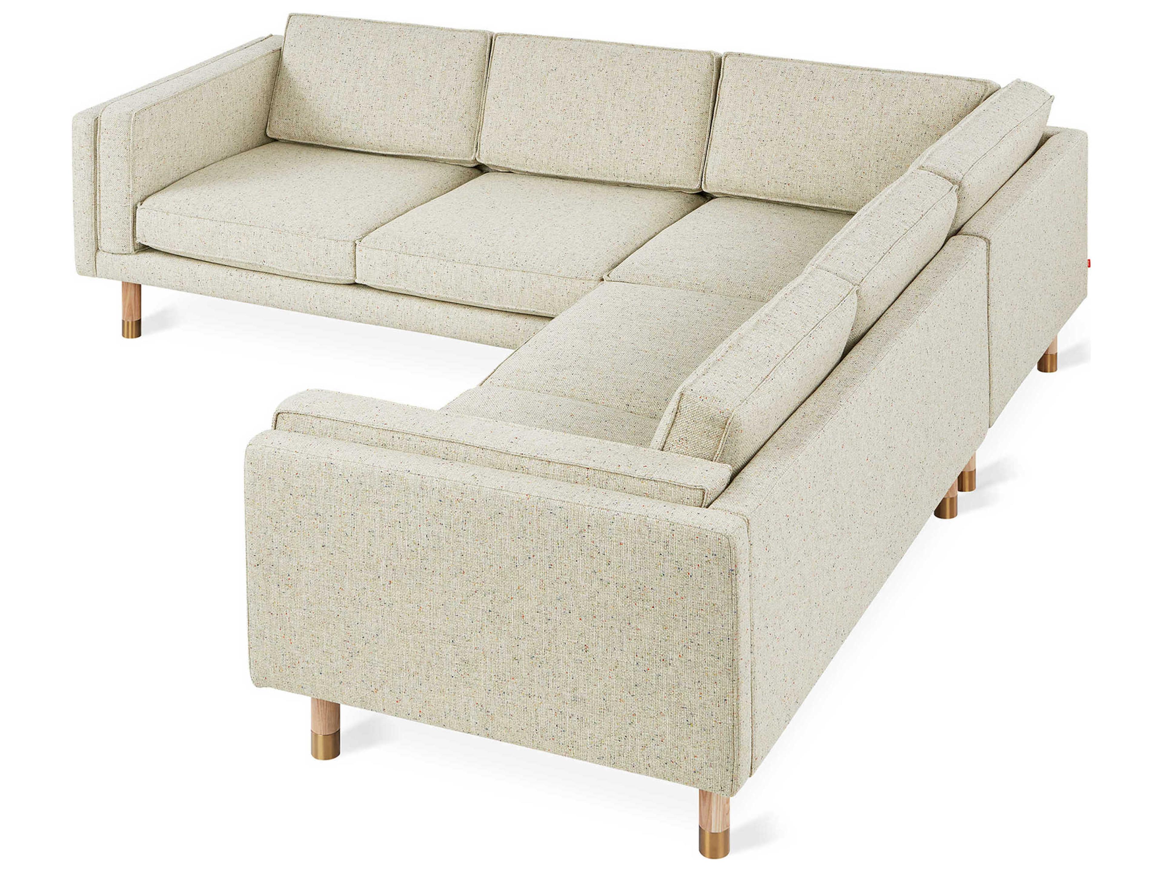 Gus* Modern Augusta Beige Upholstered Sectional Sofa