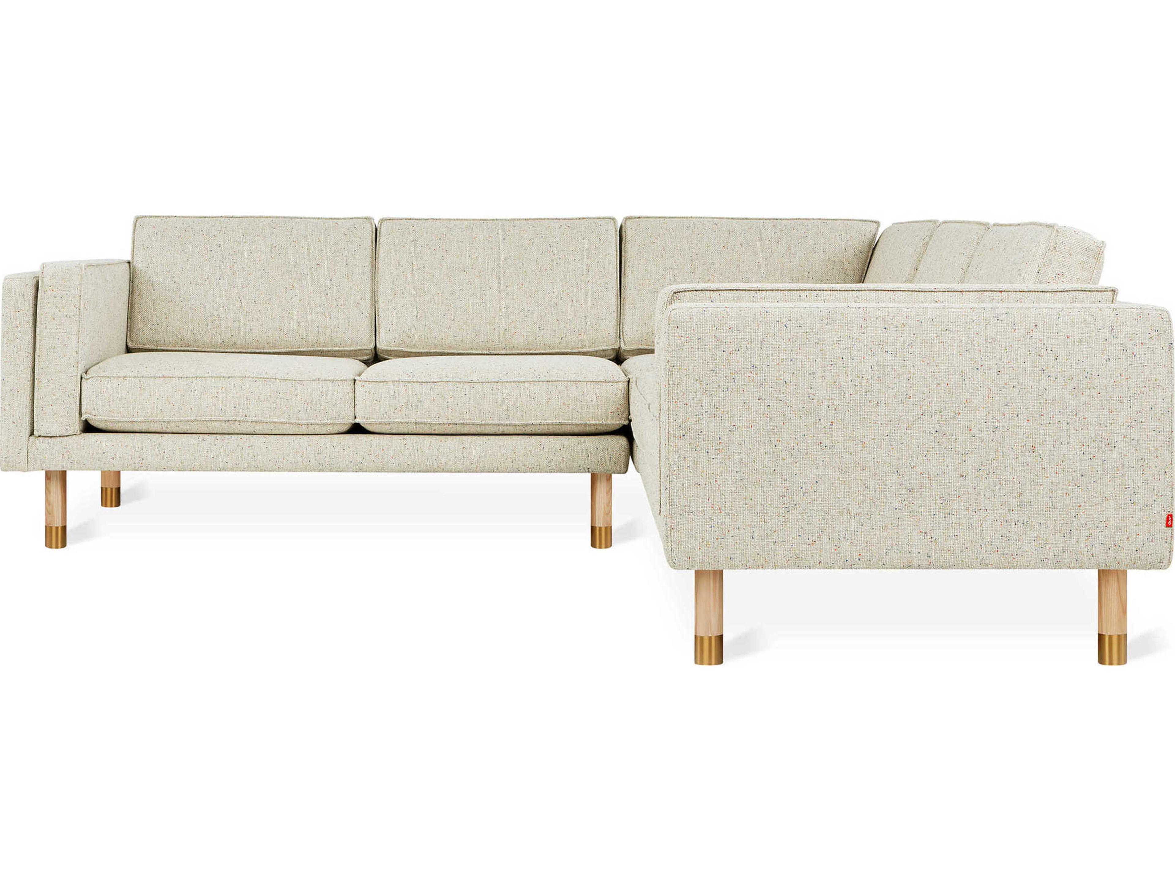 Gus* Modern Augusta Beige Upholstered Sectional Sofa