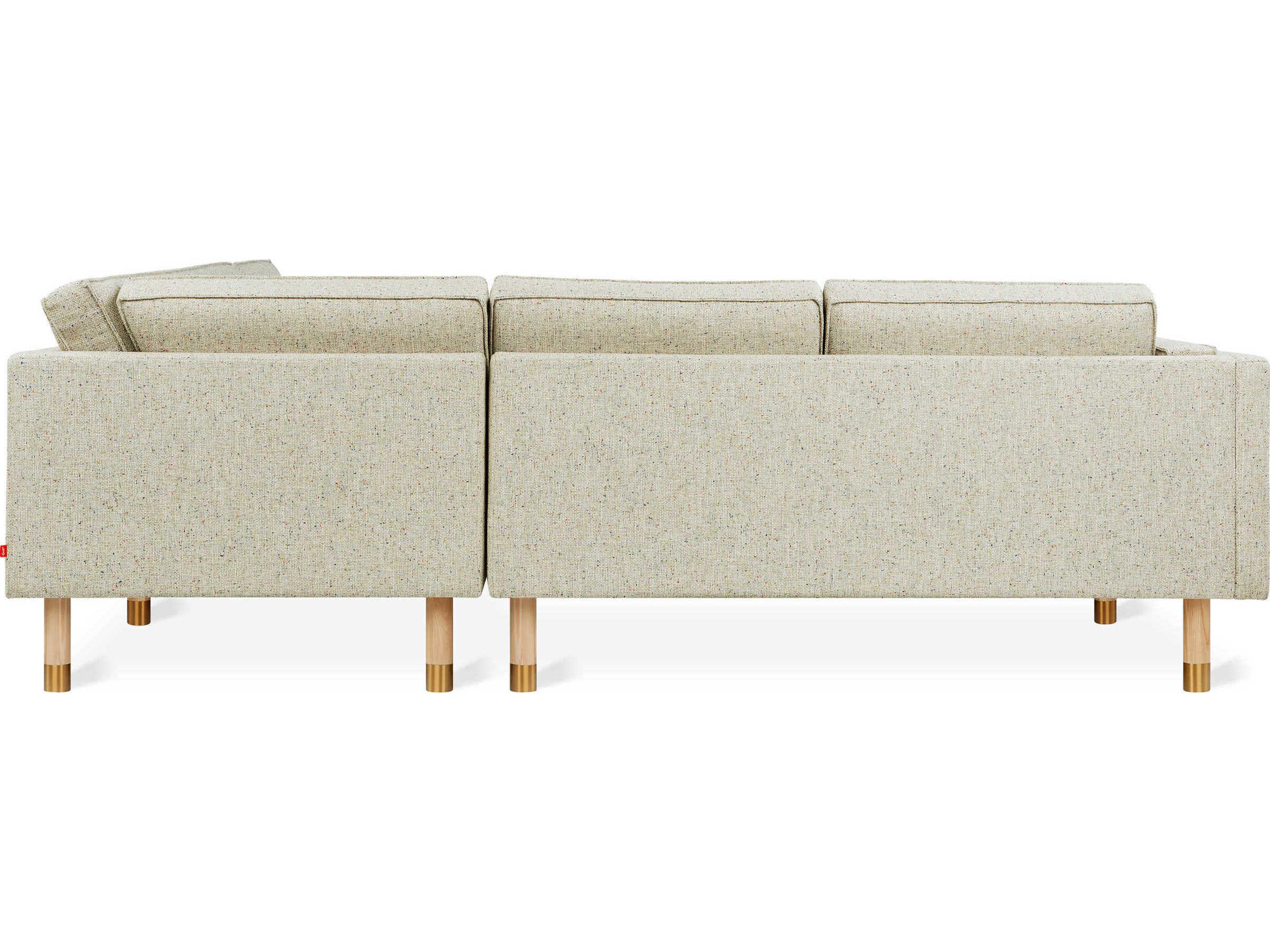 Gus* Modern Augusta Beige Upholstered Sectional Sofa