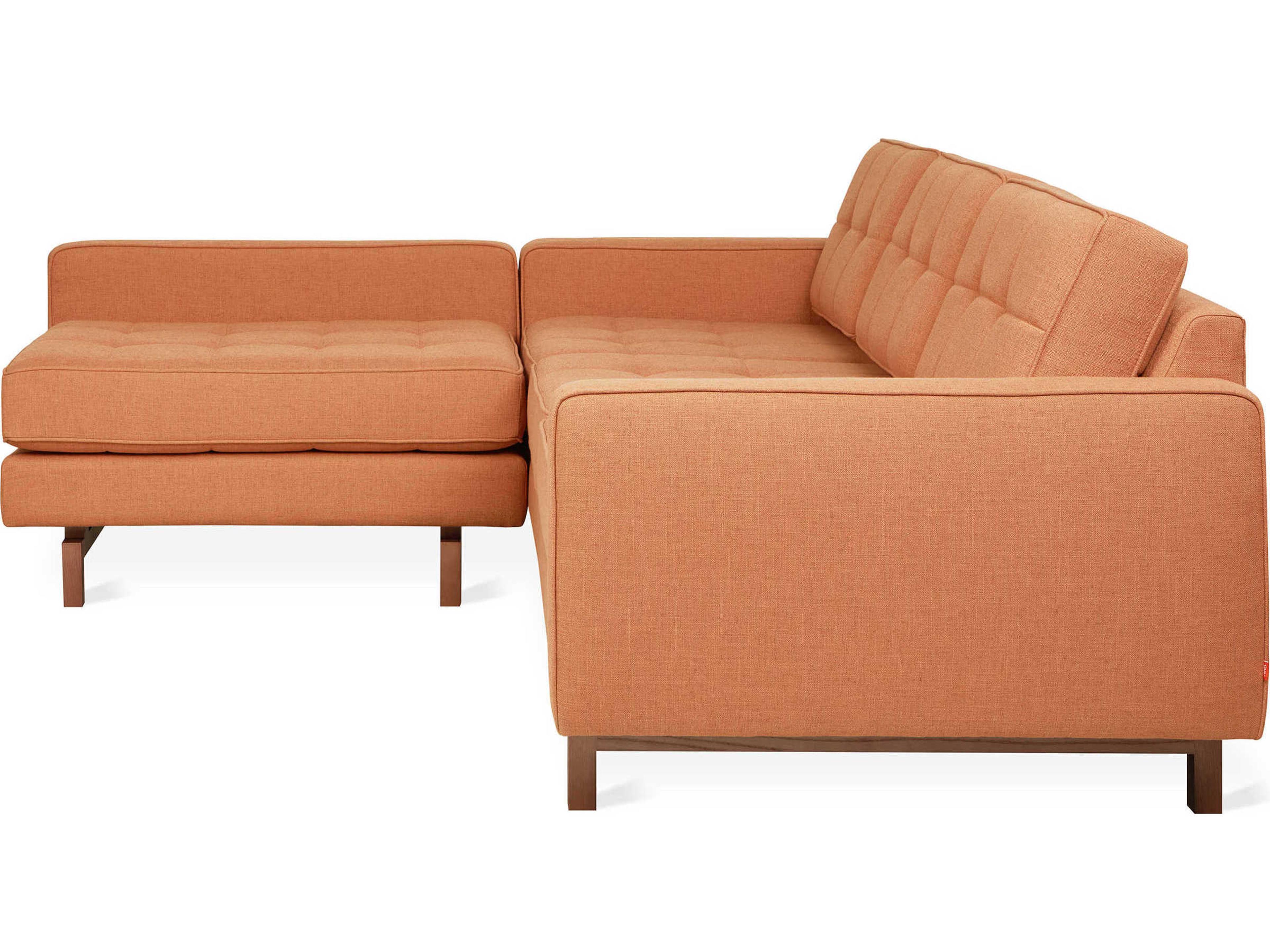Gus* Modern Jane-2 Orange Upholstered Sectional Sofa