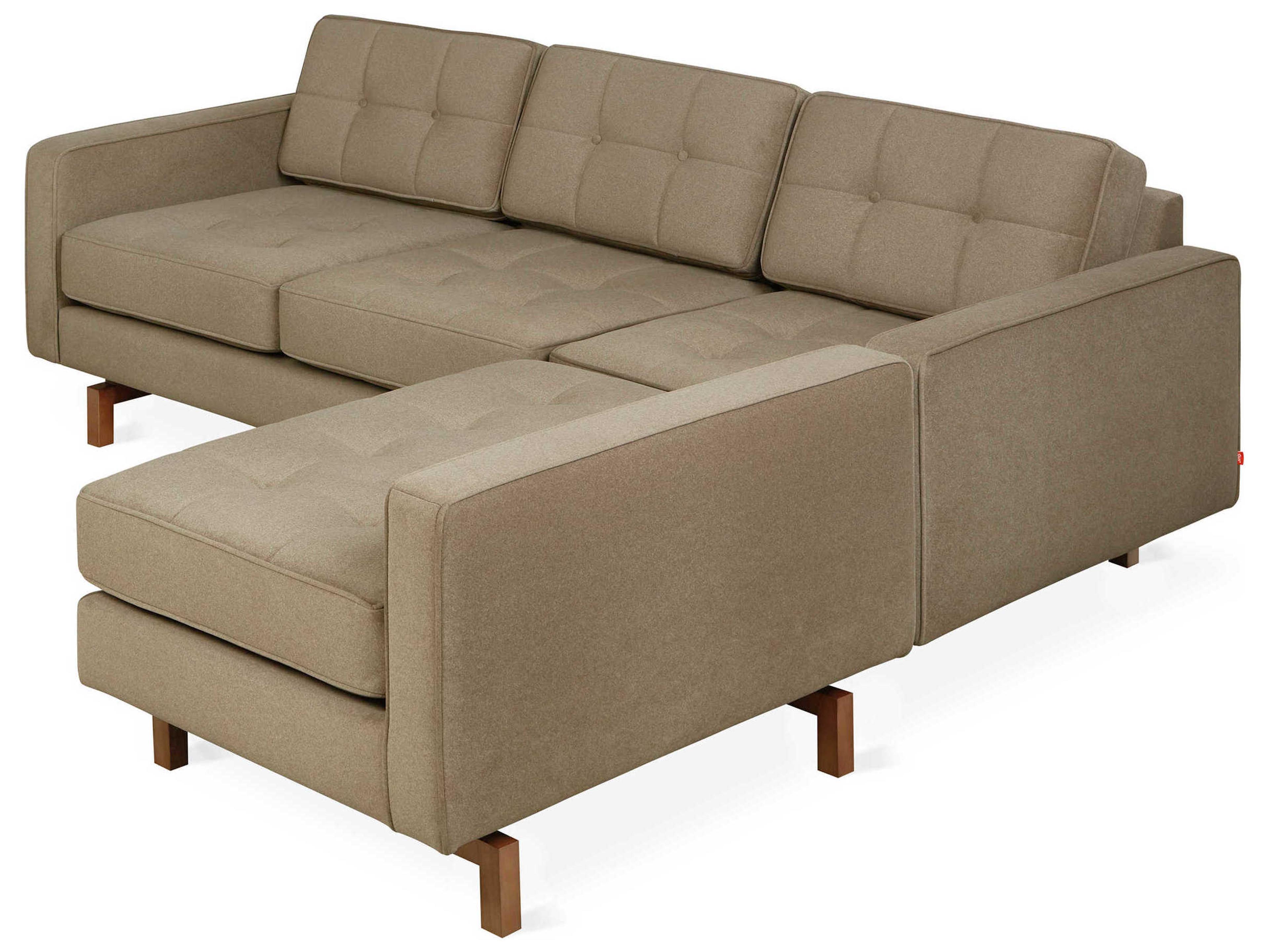 Gus* Modern Jane-2 Green Upholstered Sectional Sofa