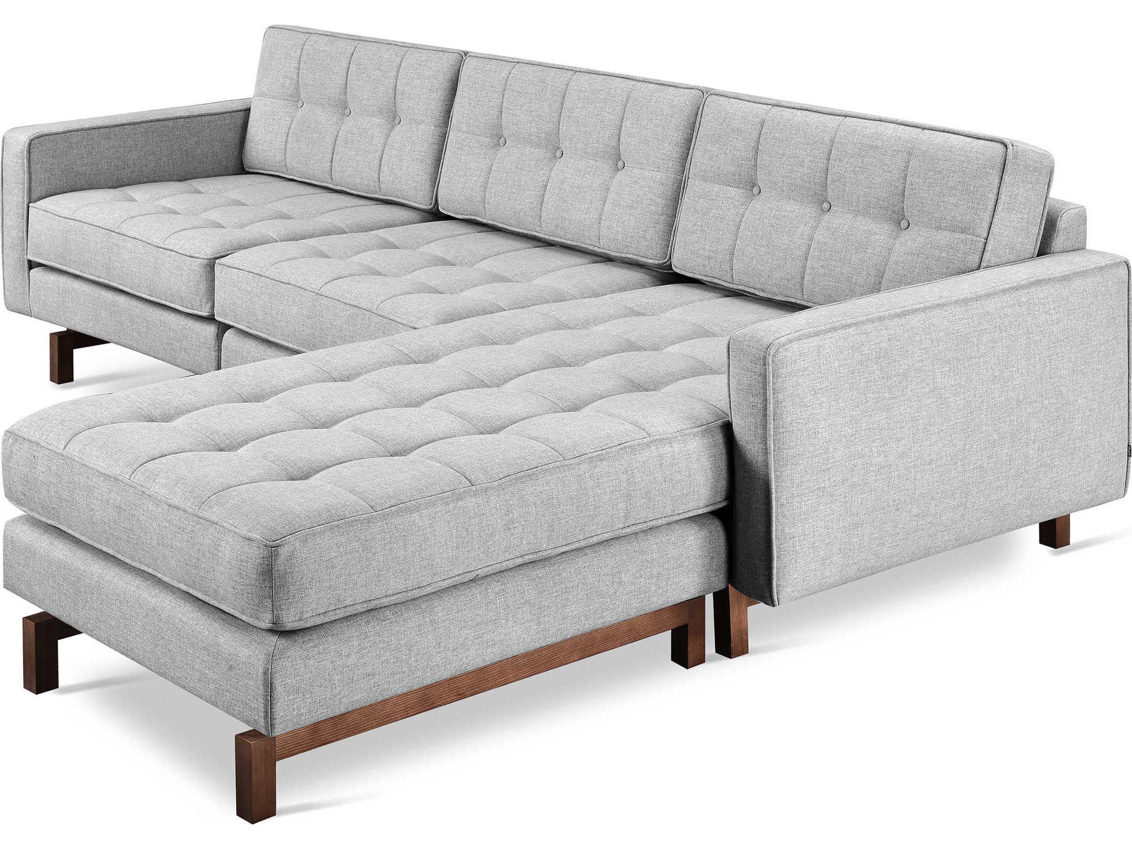 Gus* Modern Jane Tufted Brown Upholstered Sectional Sofa