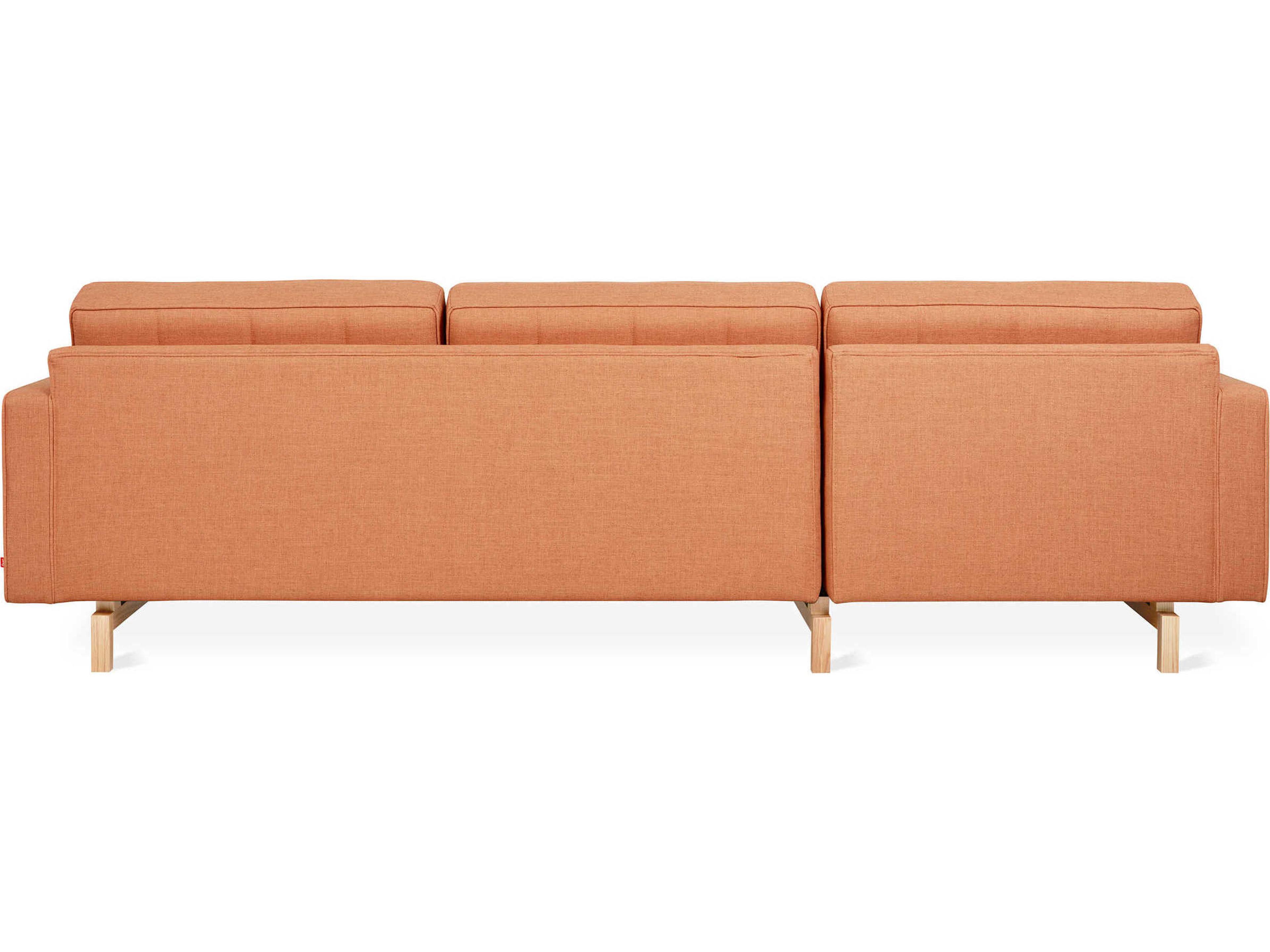 Gus* Modern Jane-2 Orange Upholstered Sectional Sofa