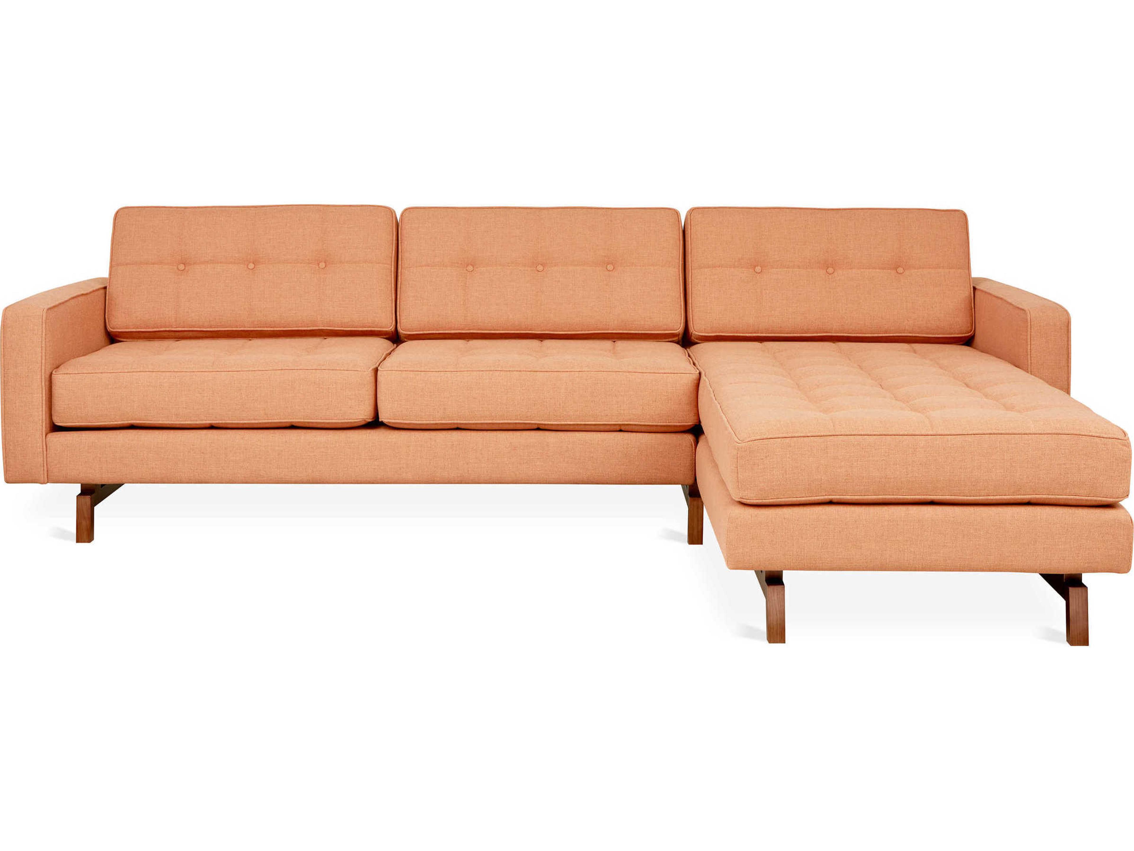 Jane-2 Orange Upholstered Sectional Sofa