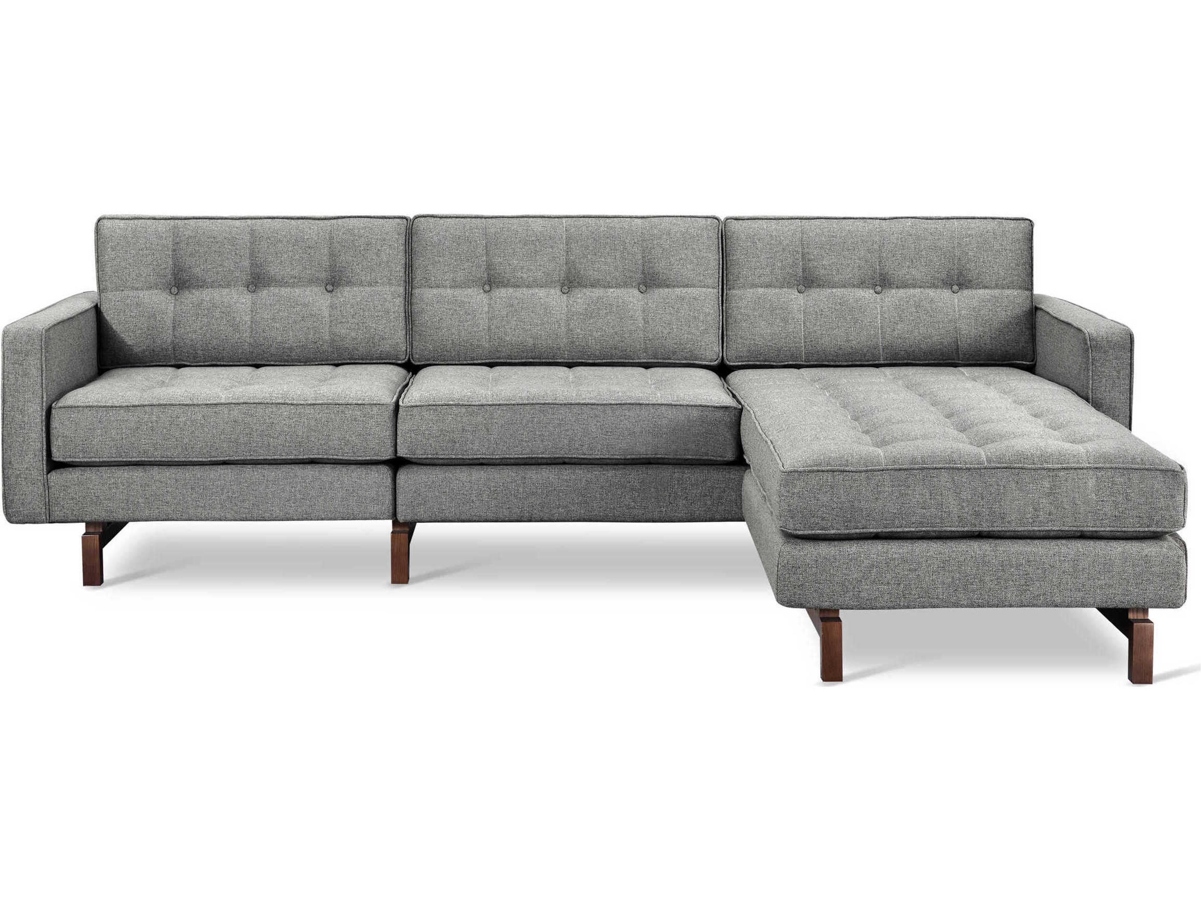 Gus* Modern Jane Tufted Brown Upholstered Sectional Sofa