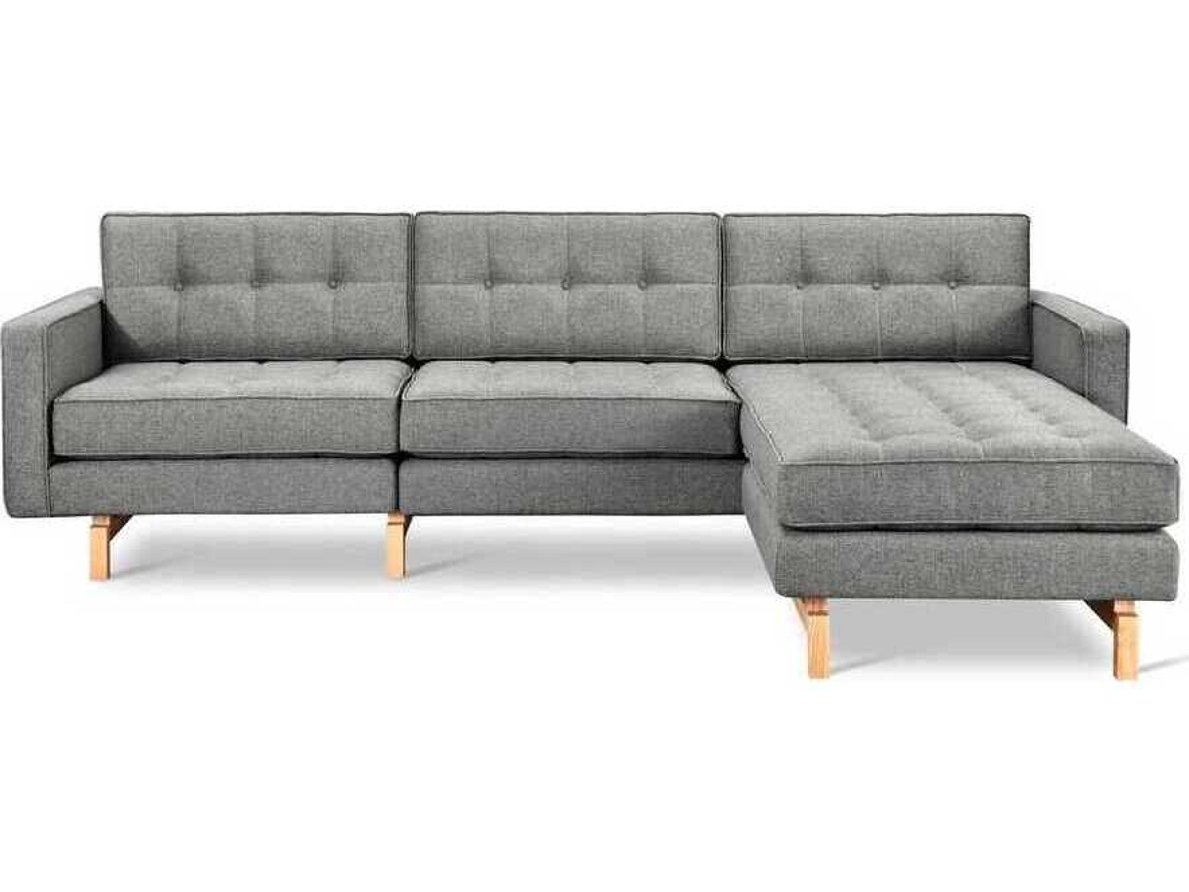 Gus* Modern Jane Gray Upholstered Sectional Sofa