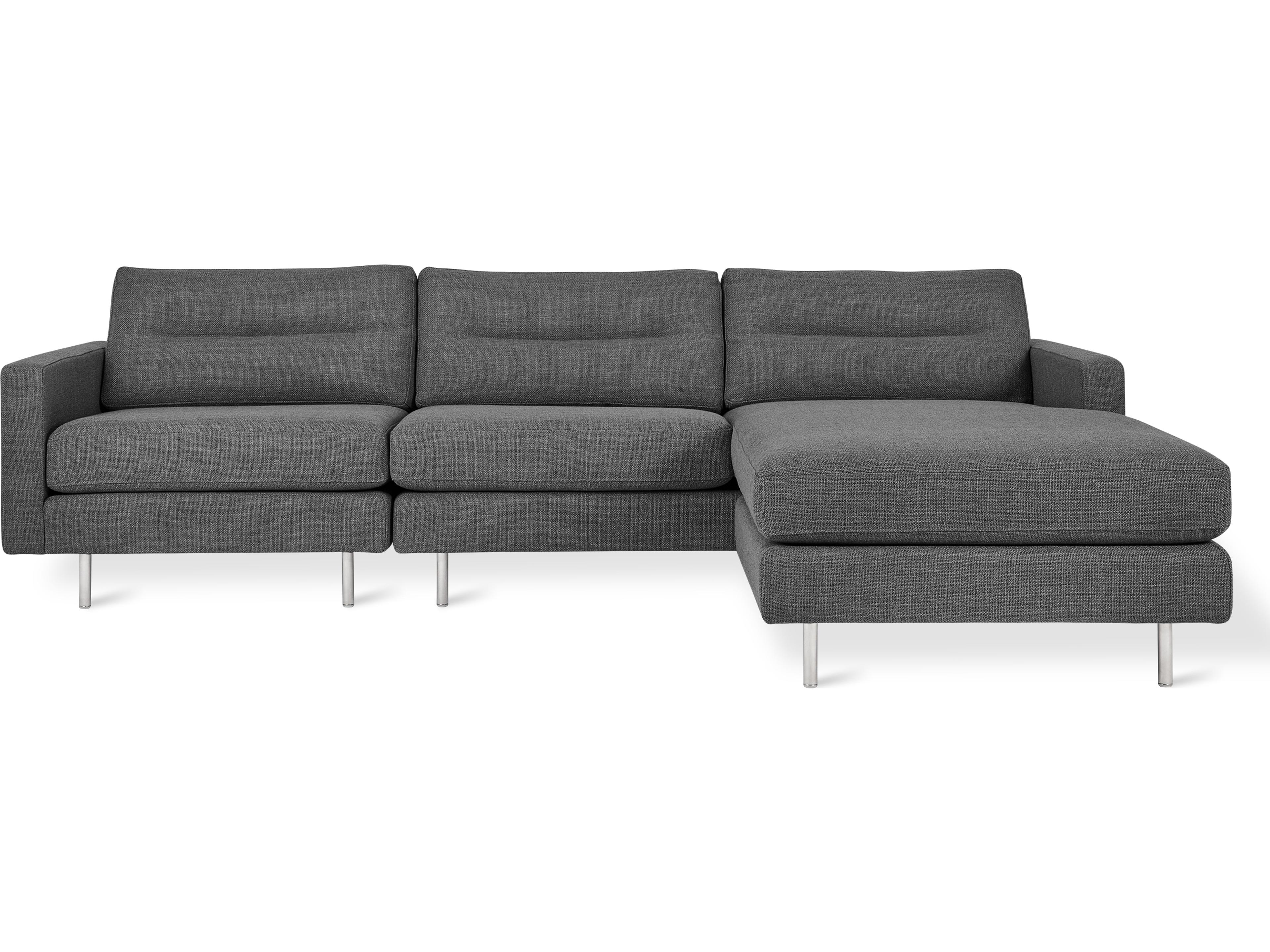 Gus* Modern Logan Gray Upholstered Sectional Sofa