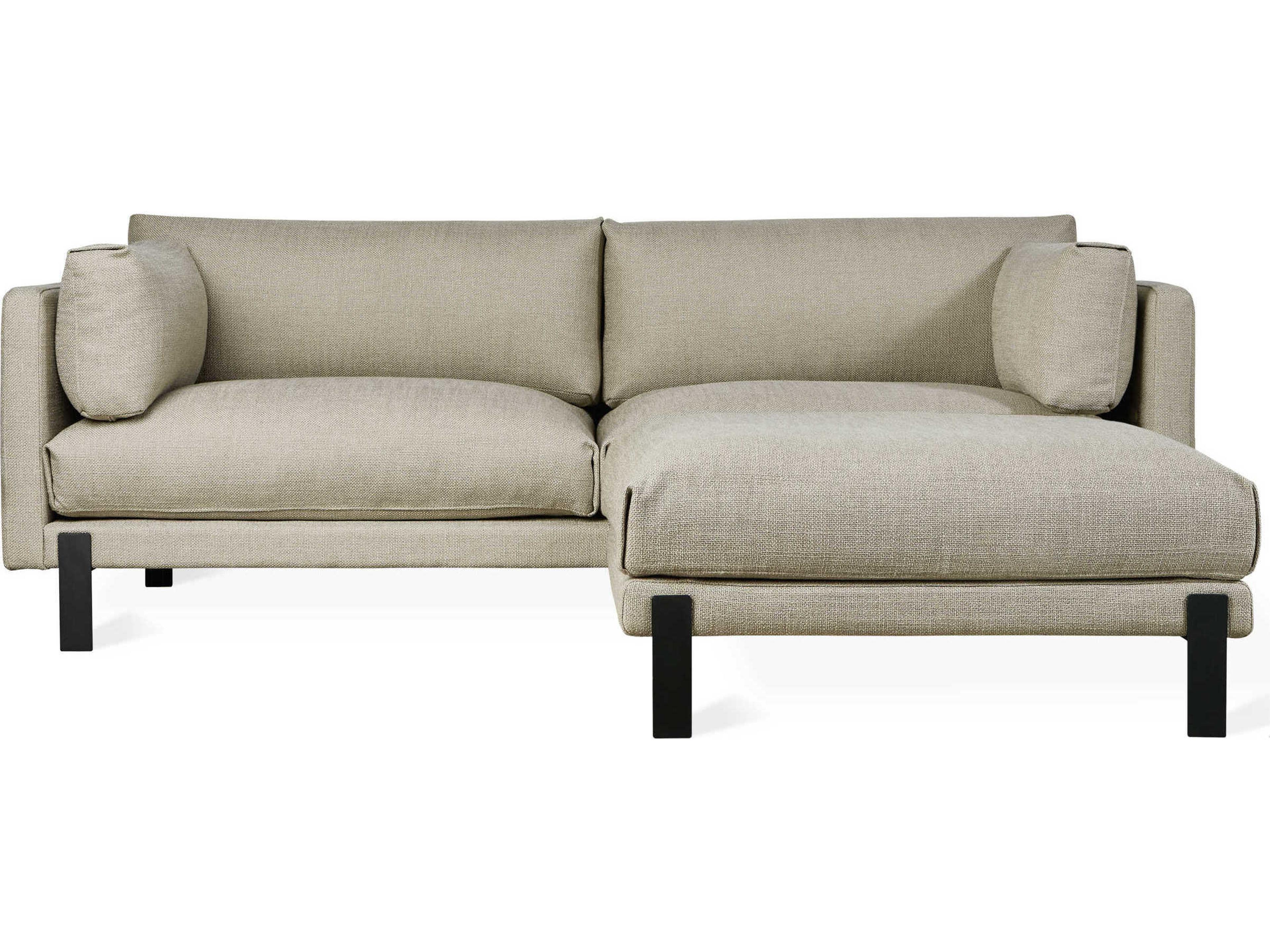 Gus* Modern Silverlake Gray Upholstered Sectional Sofa
