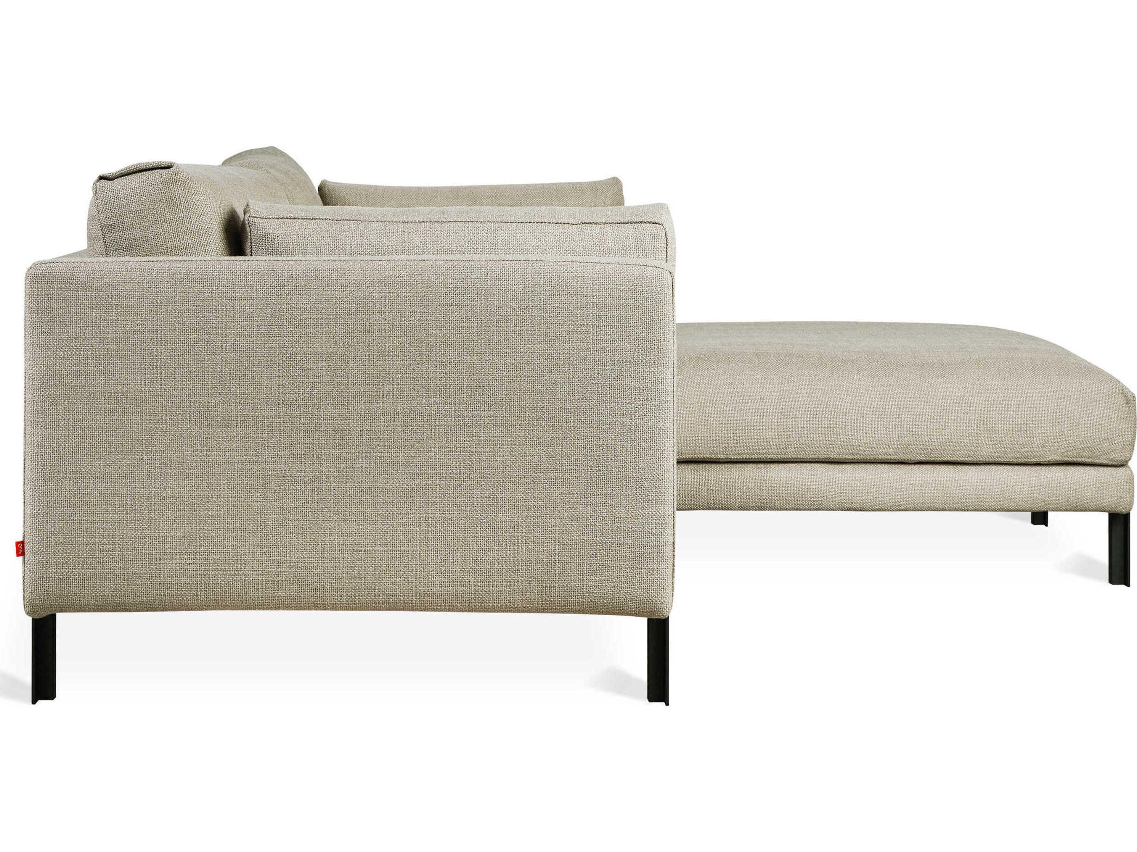 Gus* Modern Silverlake Gray Upholstered Sectional Sofa