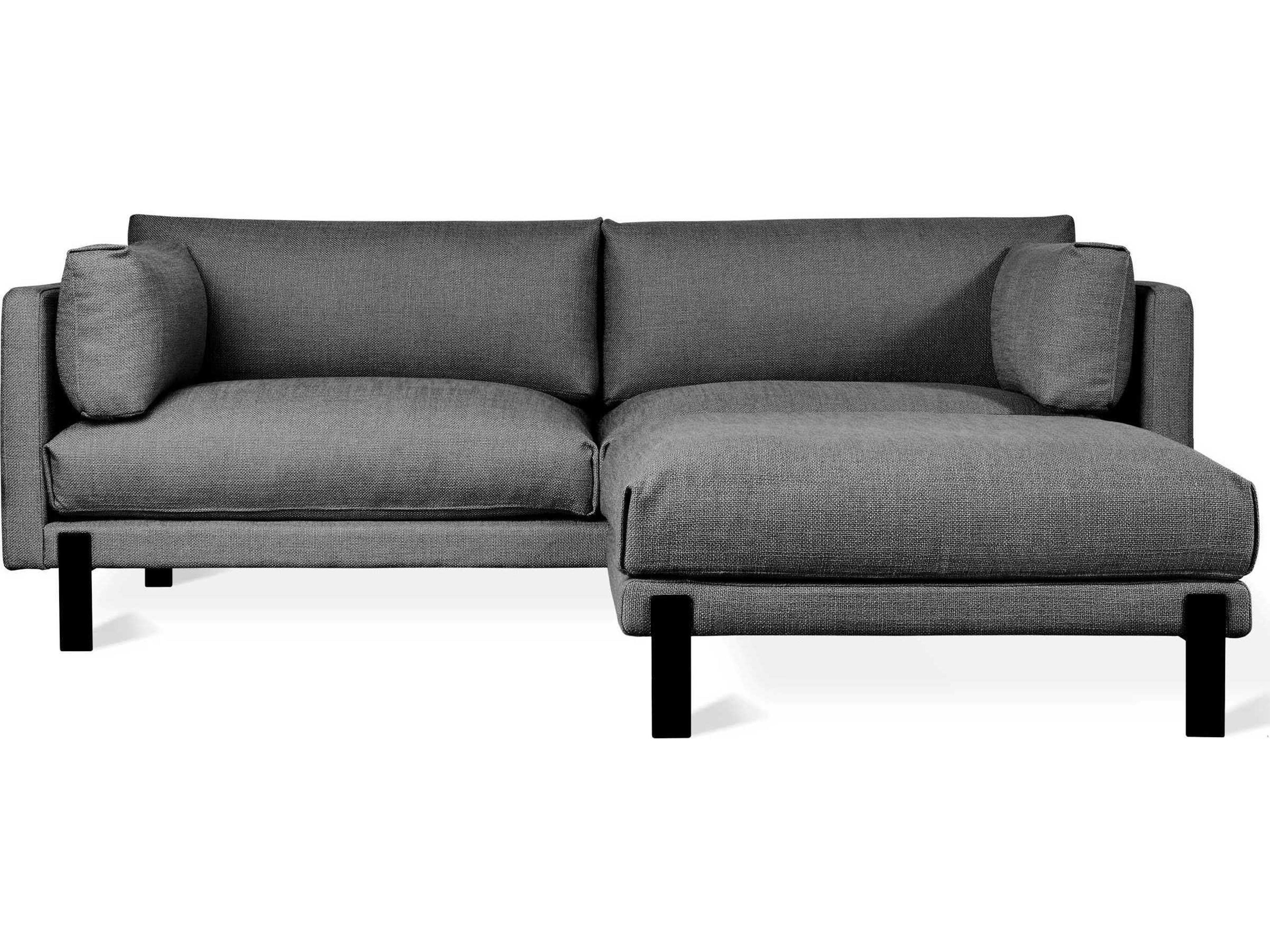 Gus* Modern Silverlake Gray Upholstered Sectional Sofa