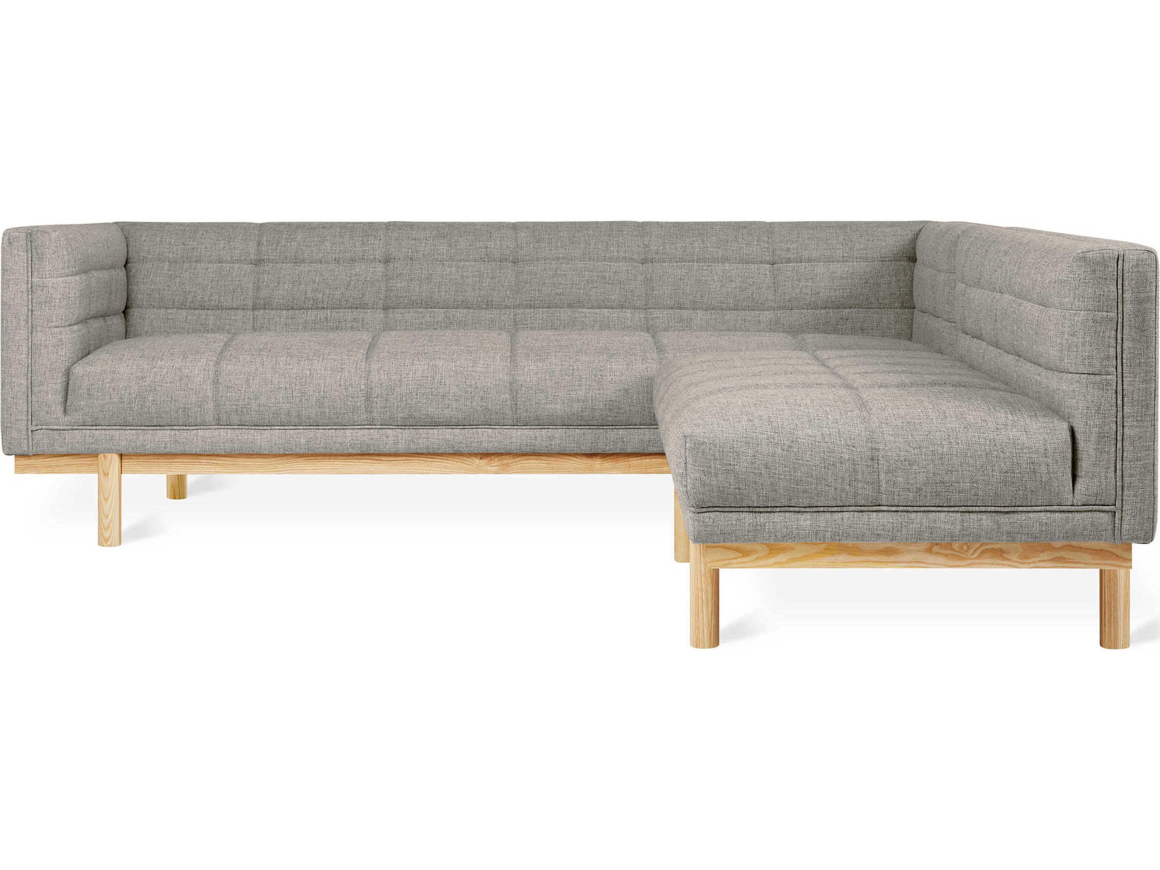 Mulholland Tufted Brown Upholstered Sectional Sofa