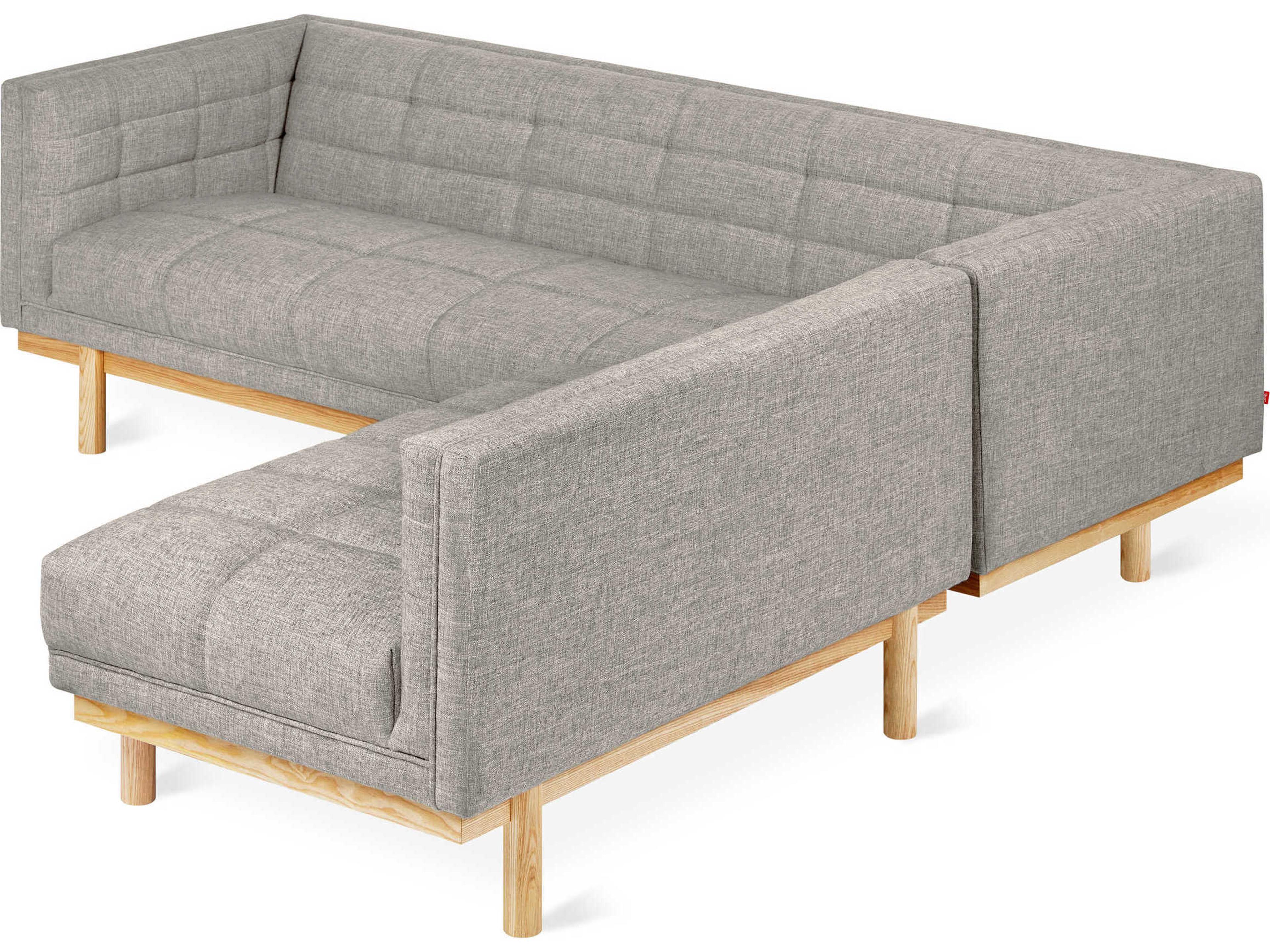 Gus* Modern Mulholland Tufted Brown Upholstered Sectional Sofa