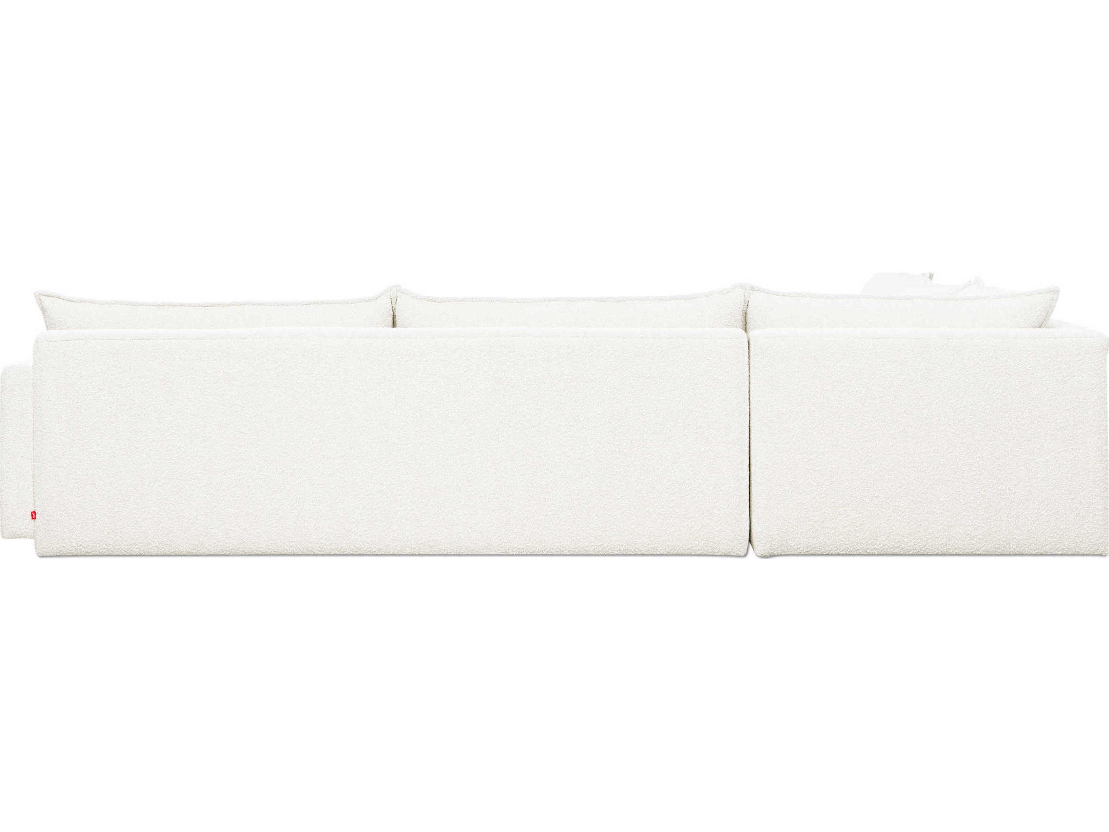 Gus* Modern Sola White Upholstered Sectional Sofa