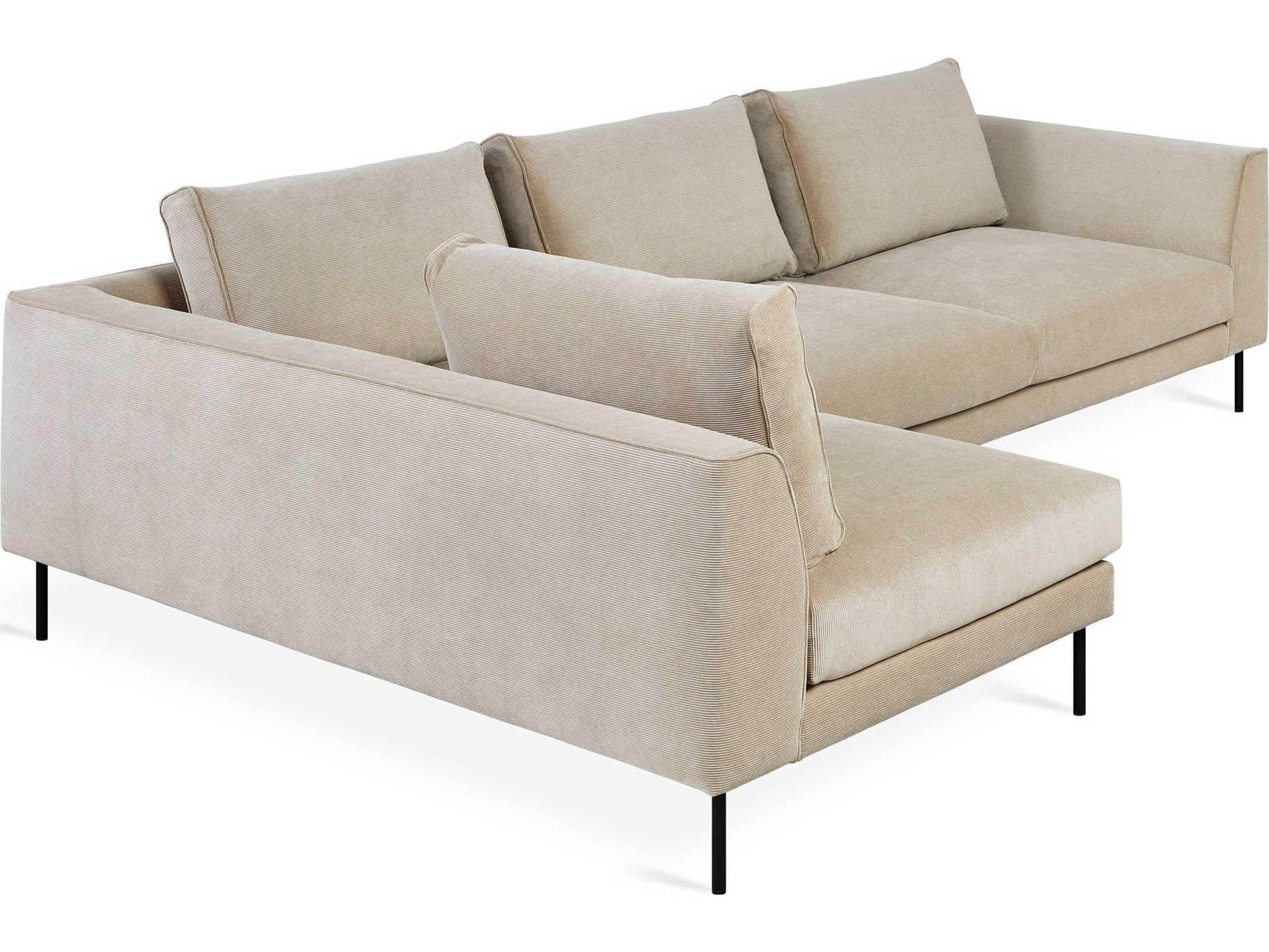 Gus* Modern Renfrew Beige Upholstered Sectional Sofa