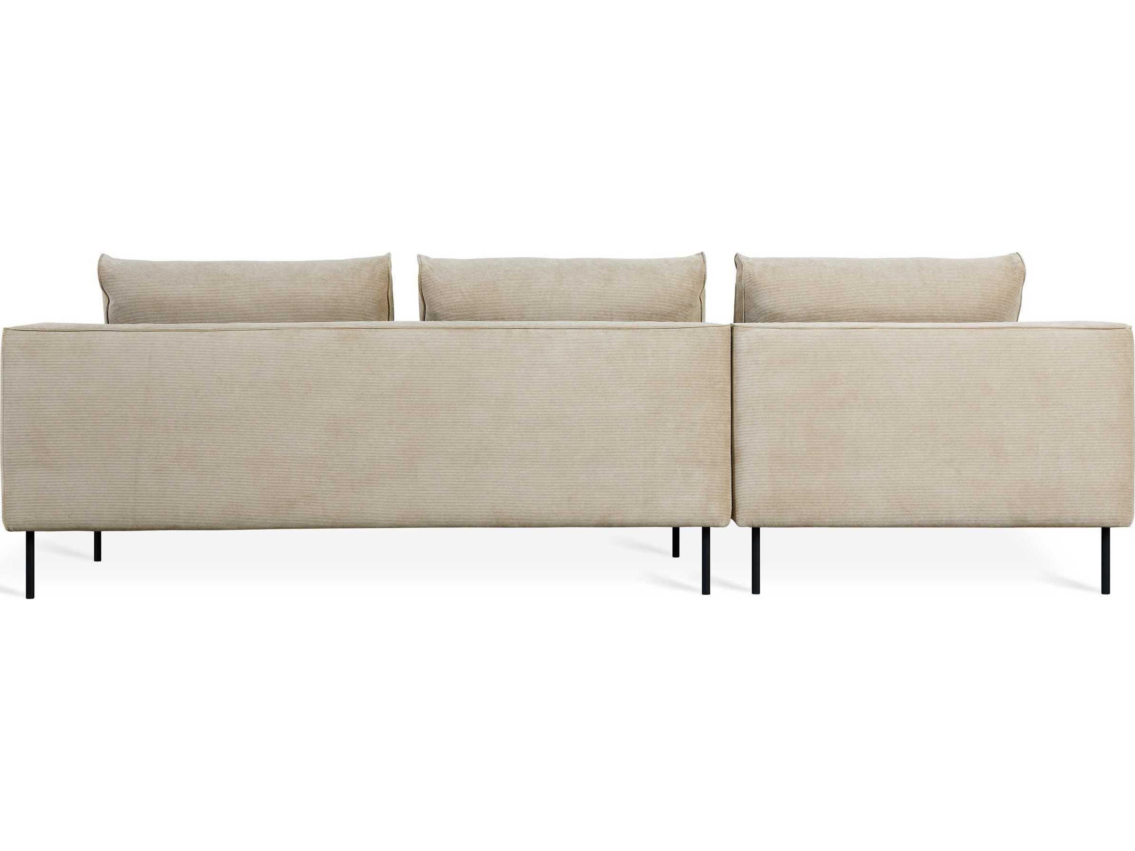 Gus* Modern Renfrew Beige Upholstered Sectional Sofa