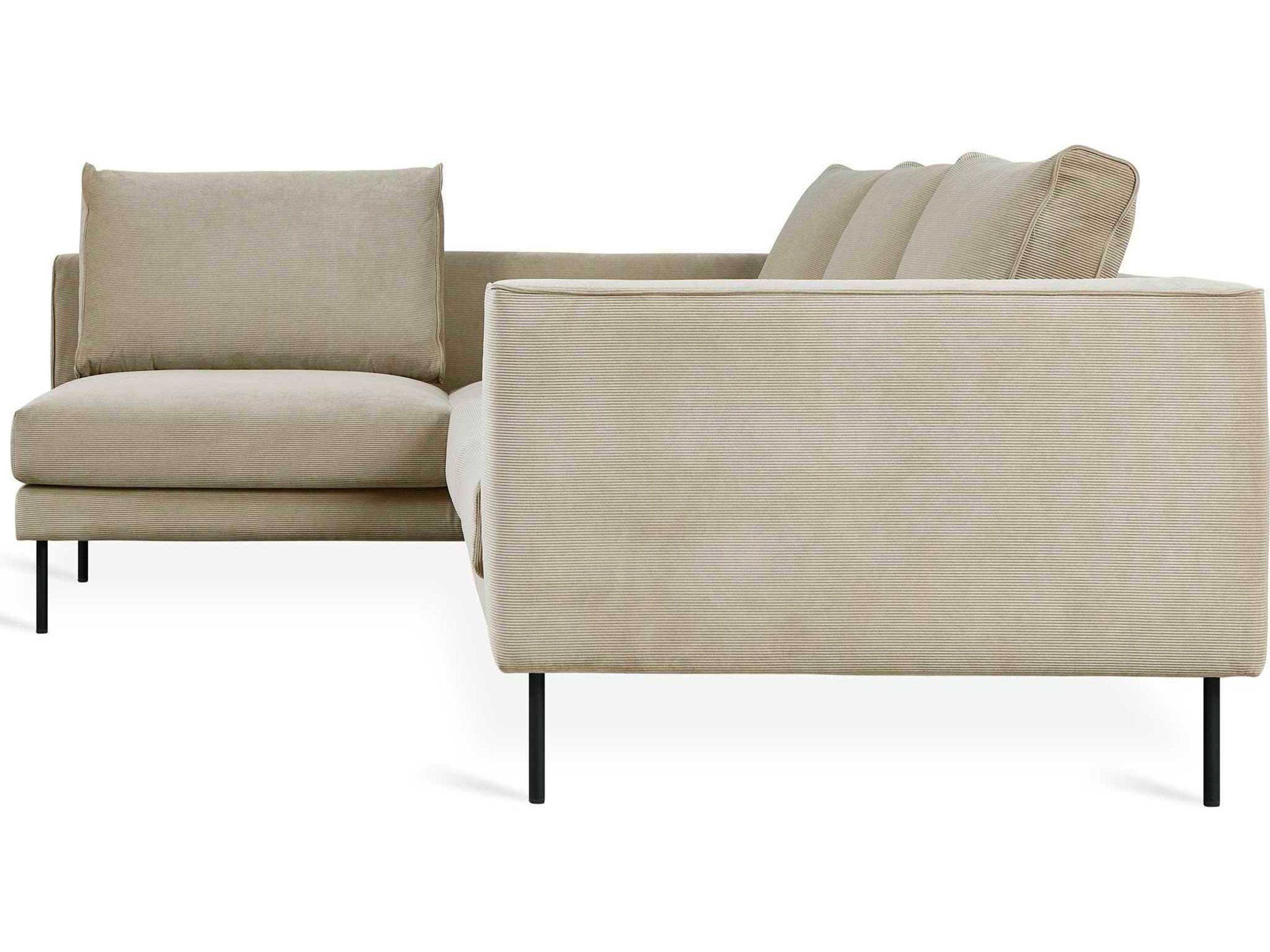 Gus* Modern Renfrew Beige Upholstered Sectional Sofa
