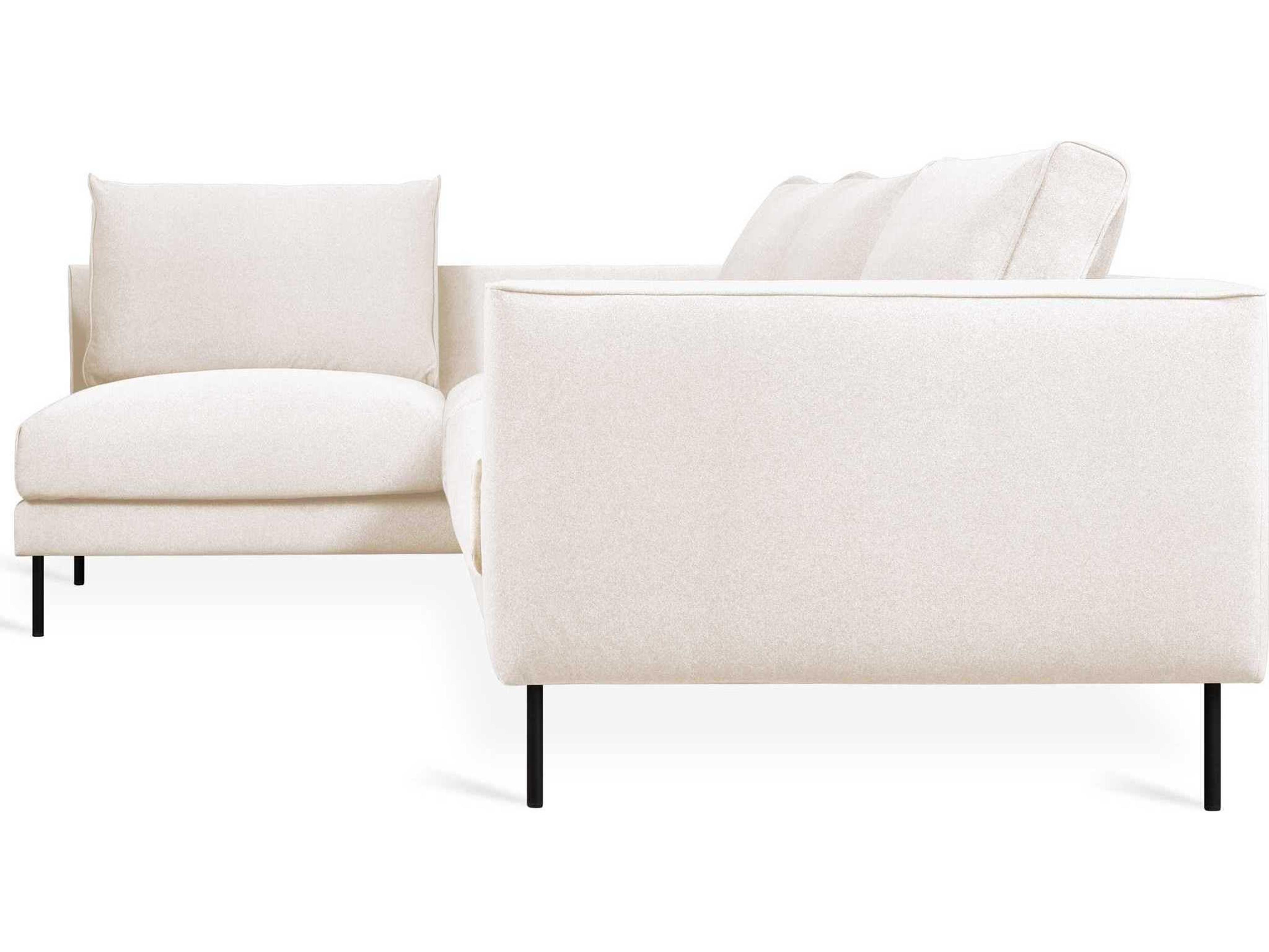 Gus* Modern Renfrew Black Upholstered Sectional Sofa