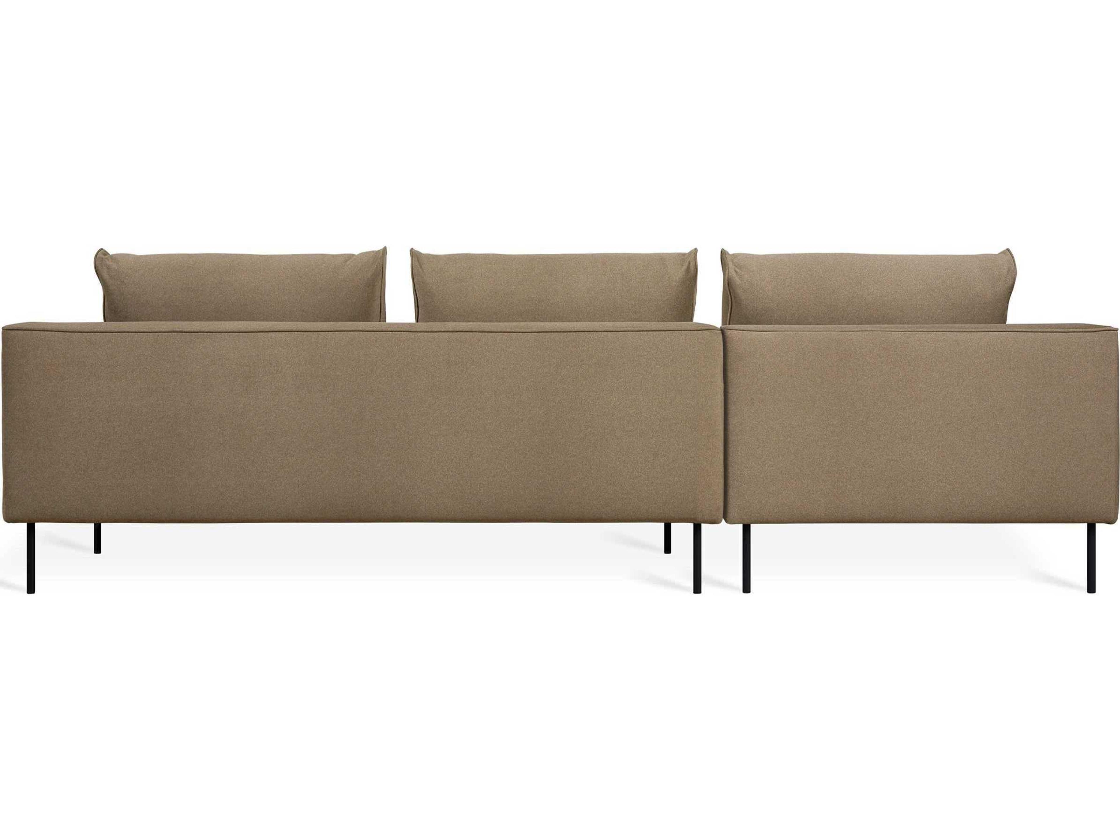 Gus* Modern Renfrew Black Upholstered Sectional Sofa