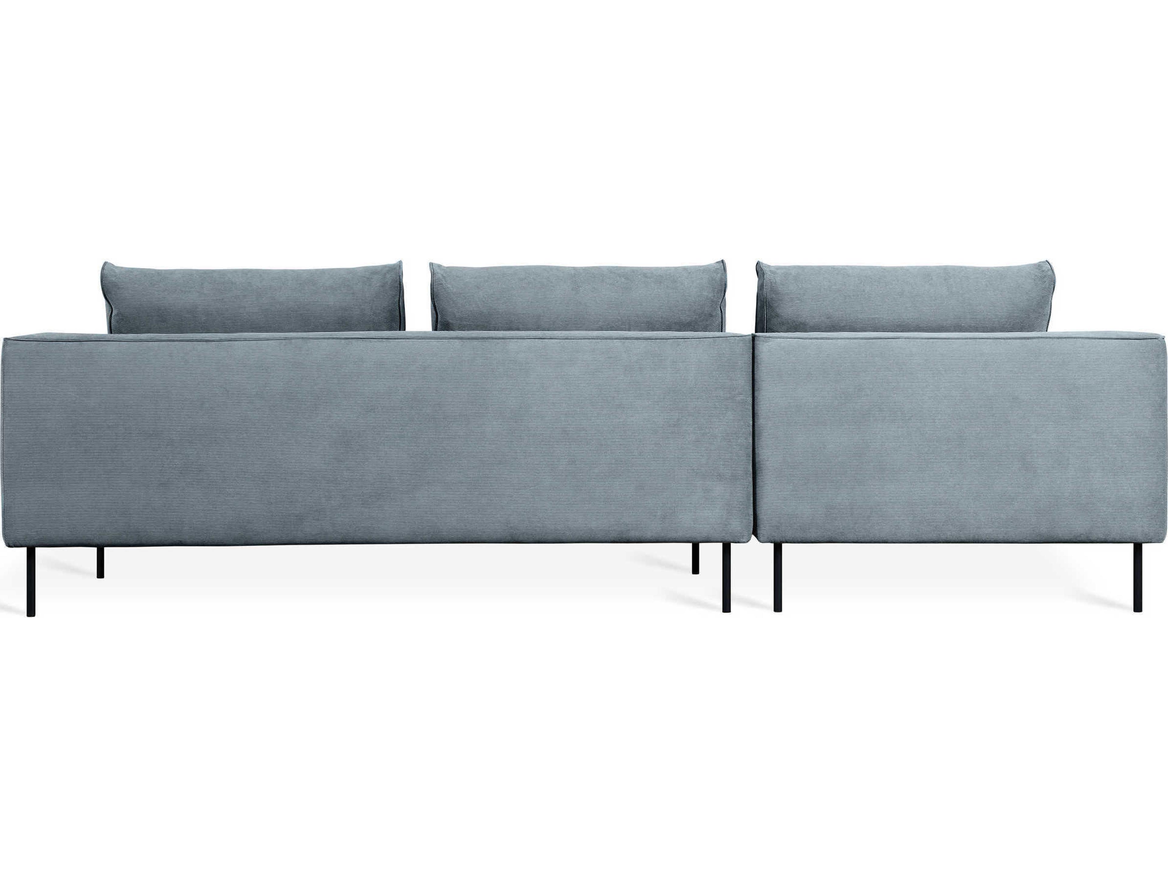 Gus* Modern Renfrew Black Upholstered Sectional Sofa