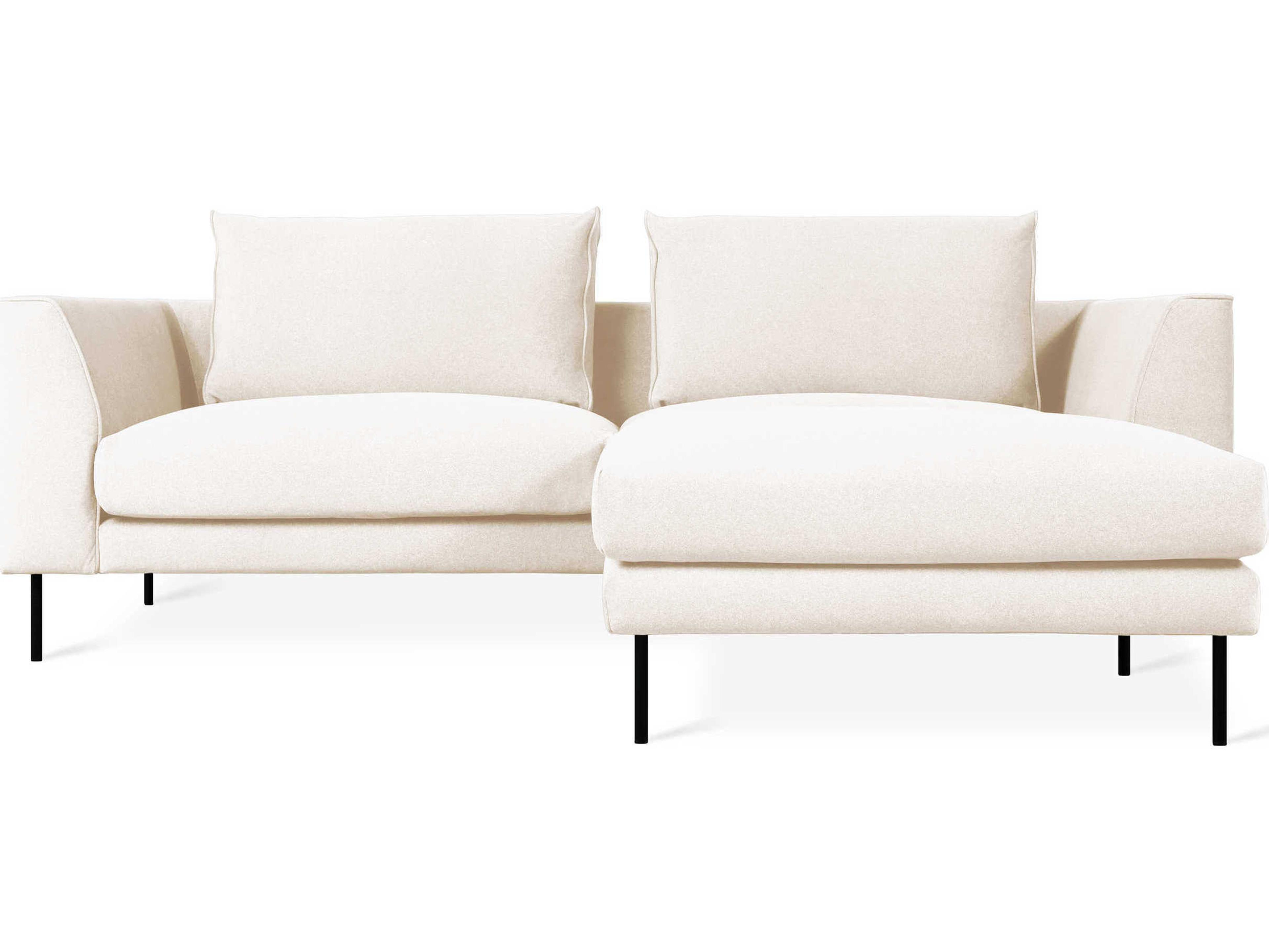 Gus* Modern Renfrew Black Upholstered Sectional Sofa