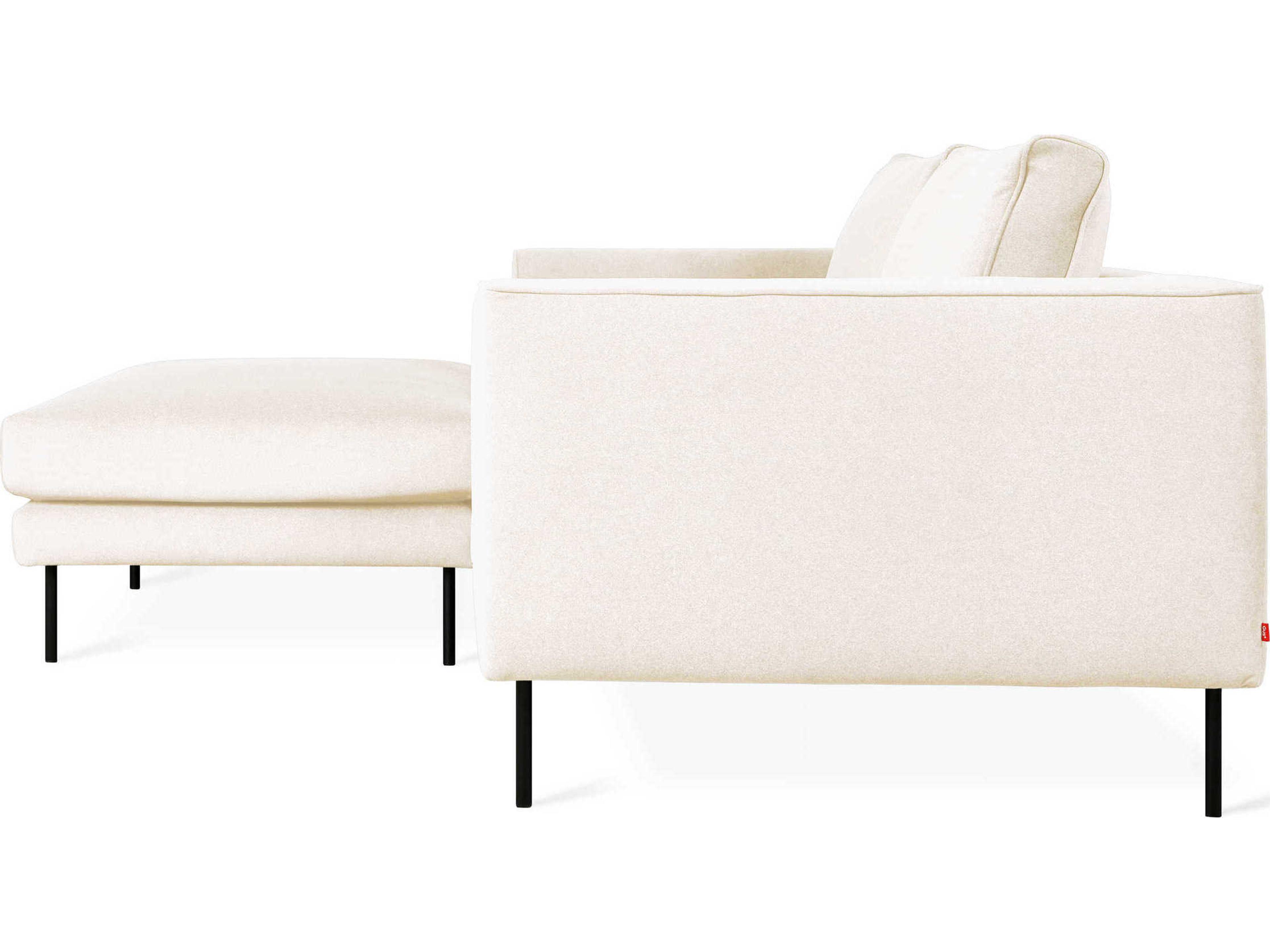 Gus* Modern Renfrew Black Upholstered Sectional Sofa