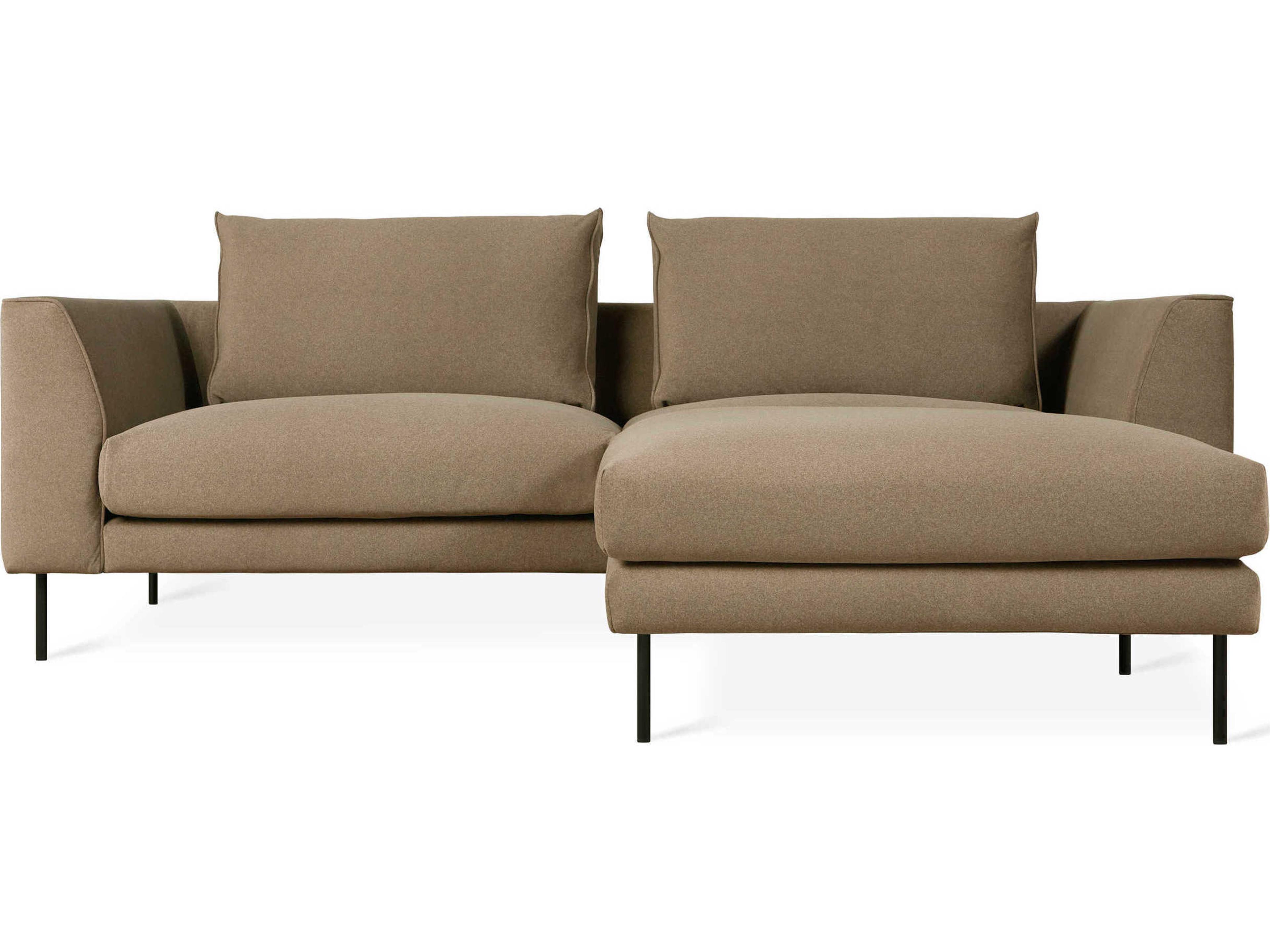 Gus* Modern Renfrew Black Upholstered Sectional Sofa