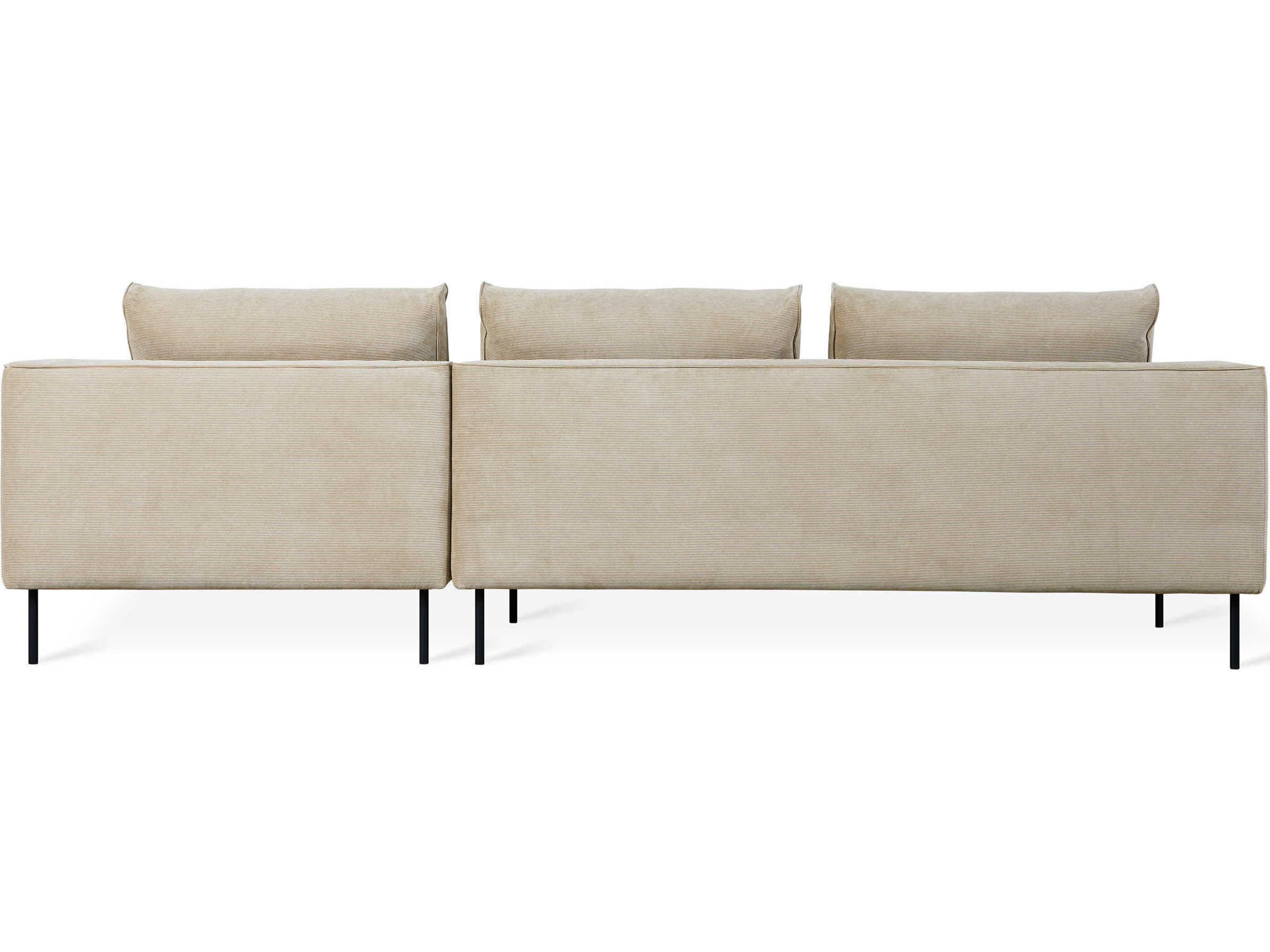 Gus* Modern Renfrew Beige Upholstered Sectional Sofa