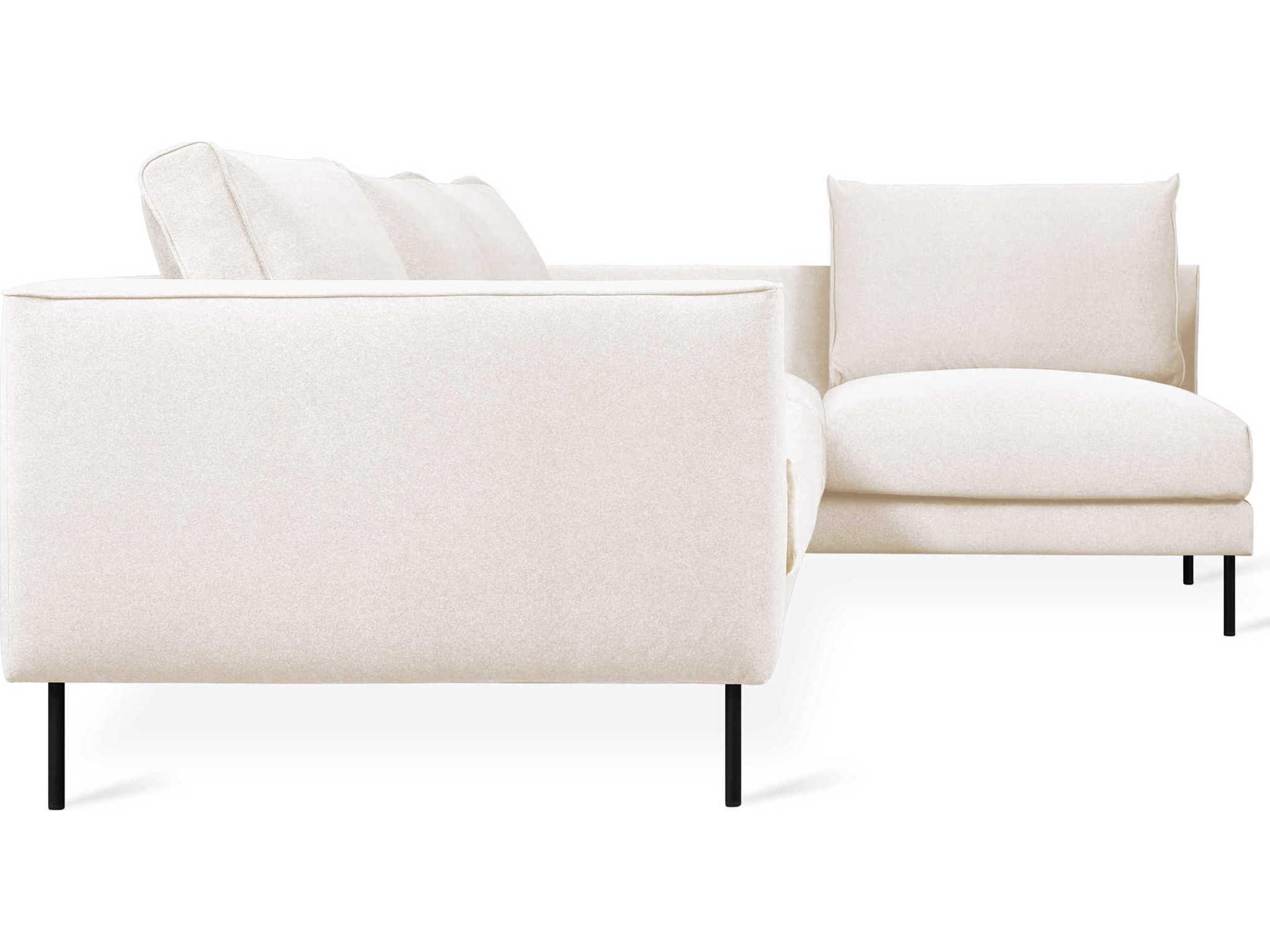 Gus* Modern Renfrew Beige Upholstered Sectional Sofa