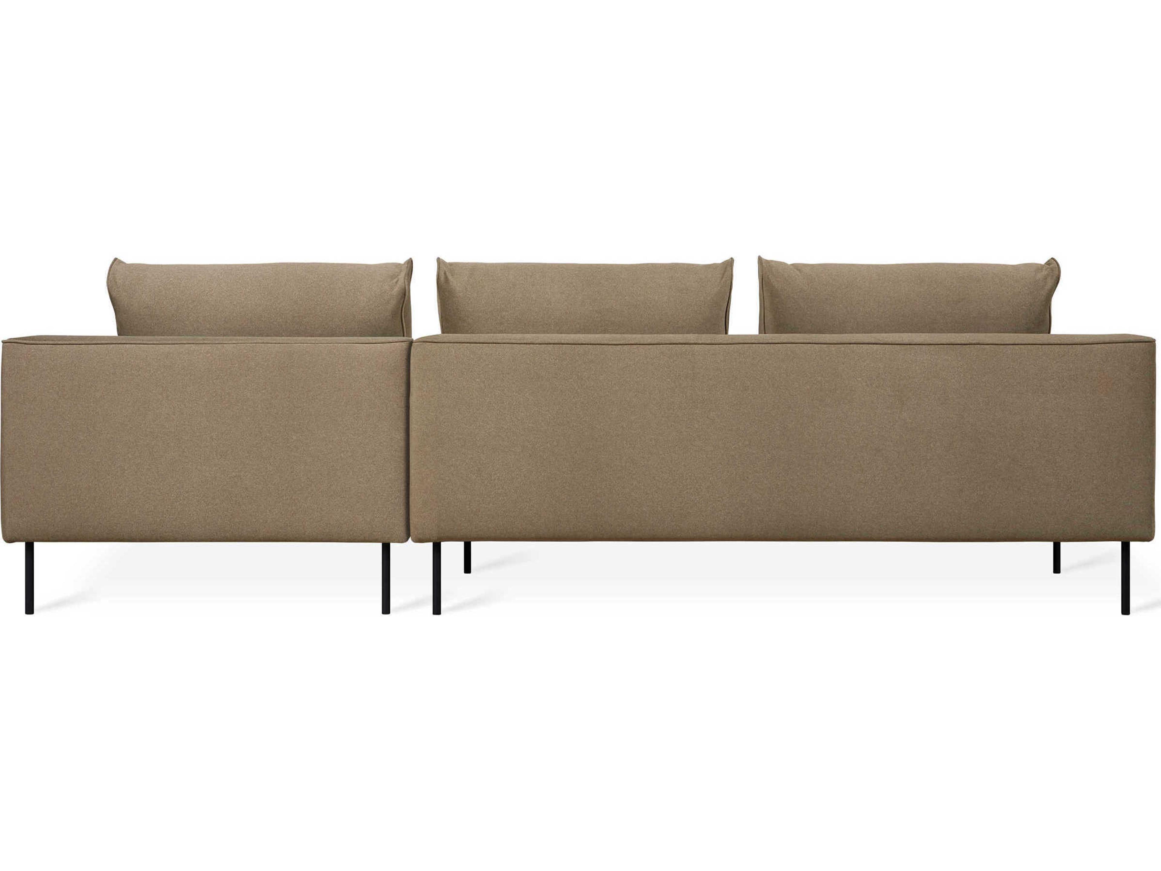 Gus* Modern Renfrew Black Upholstered Sectional Sofa