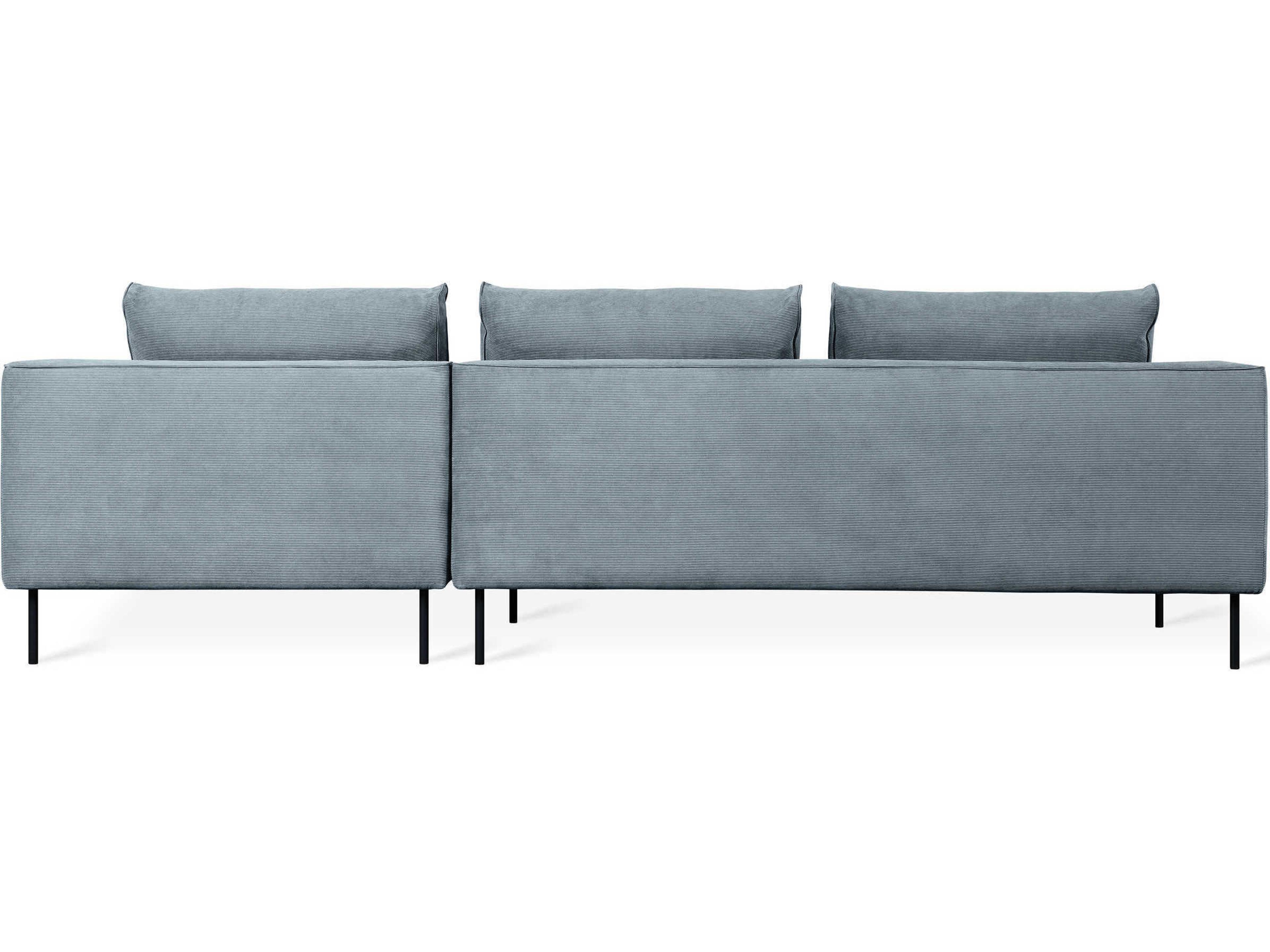 Gus* Modern Renfrew Black Upholstered Sectional Sofa