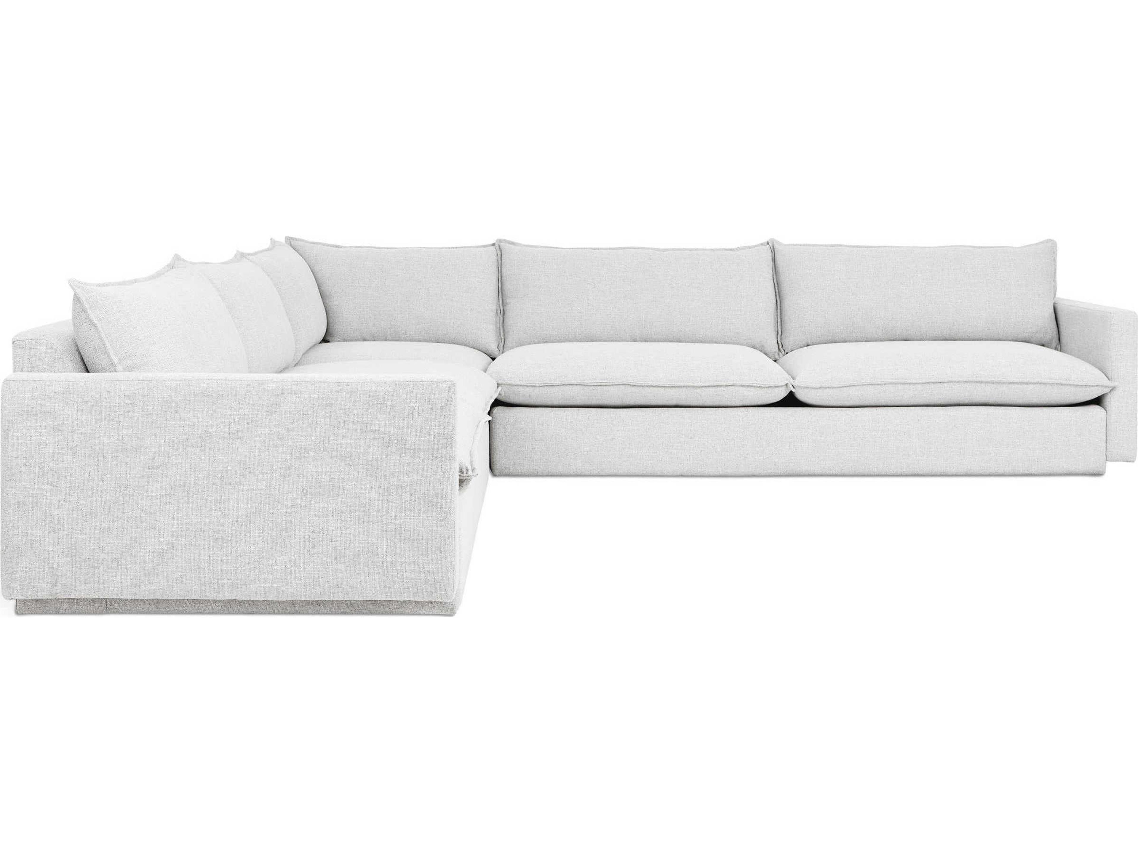 Gus* Modern Sola Gray Upholstered Sectional Sofa